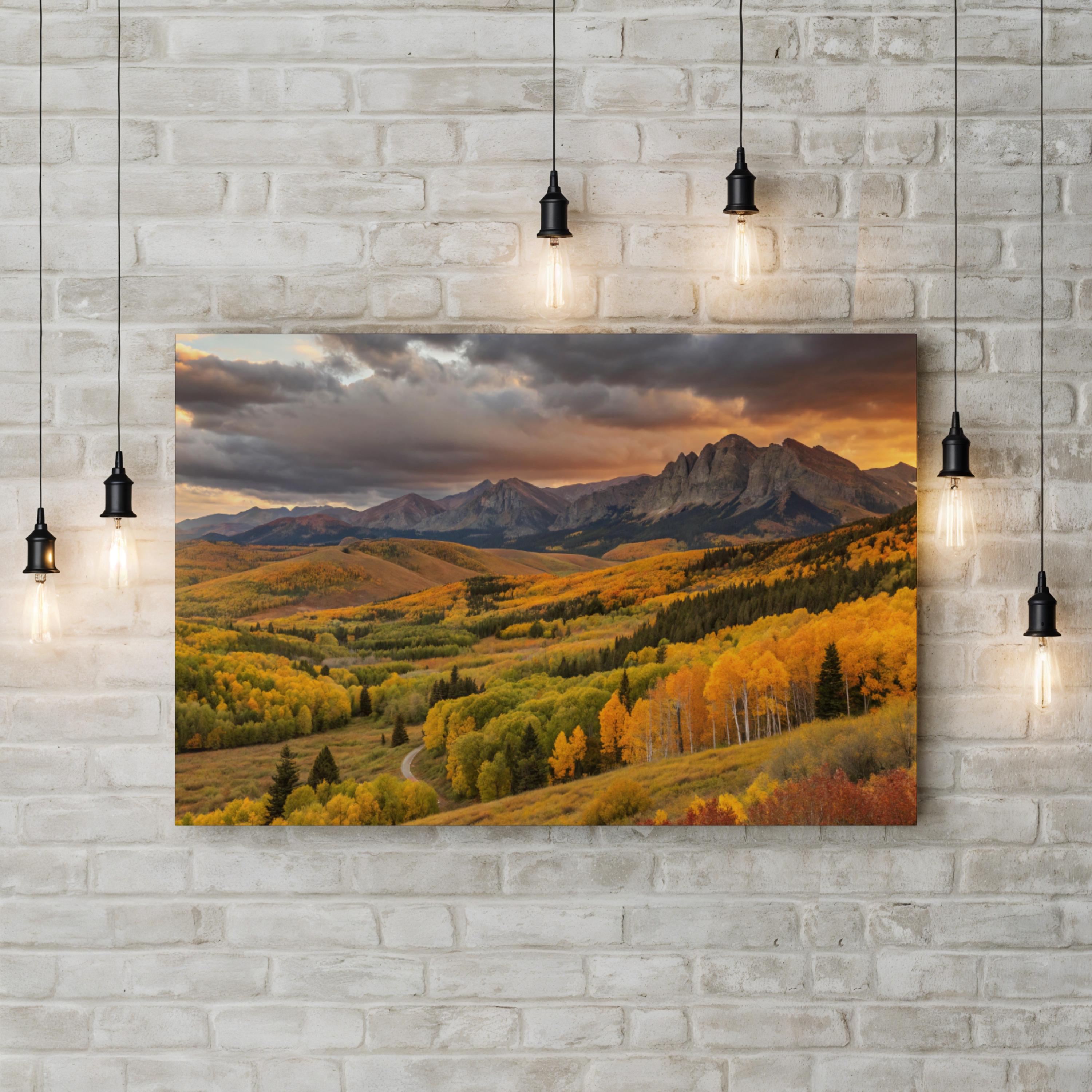 Kebler Pass Autumn Aspens – Vintage Photography Wall Art | Colorado Canvas Print