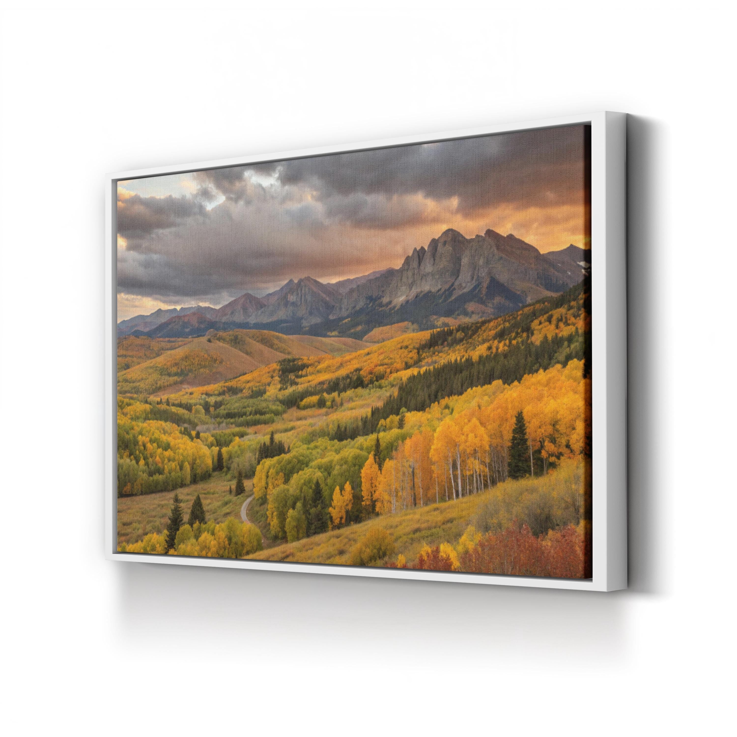Kebler Pass Autumn Aspens – Vintage Photography Wall Art | Colorado Canvas Print