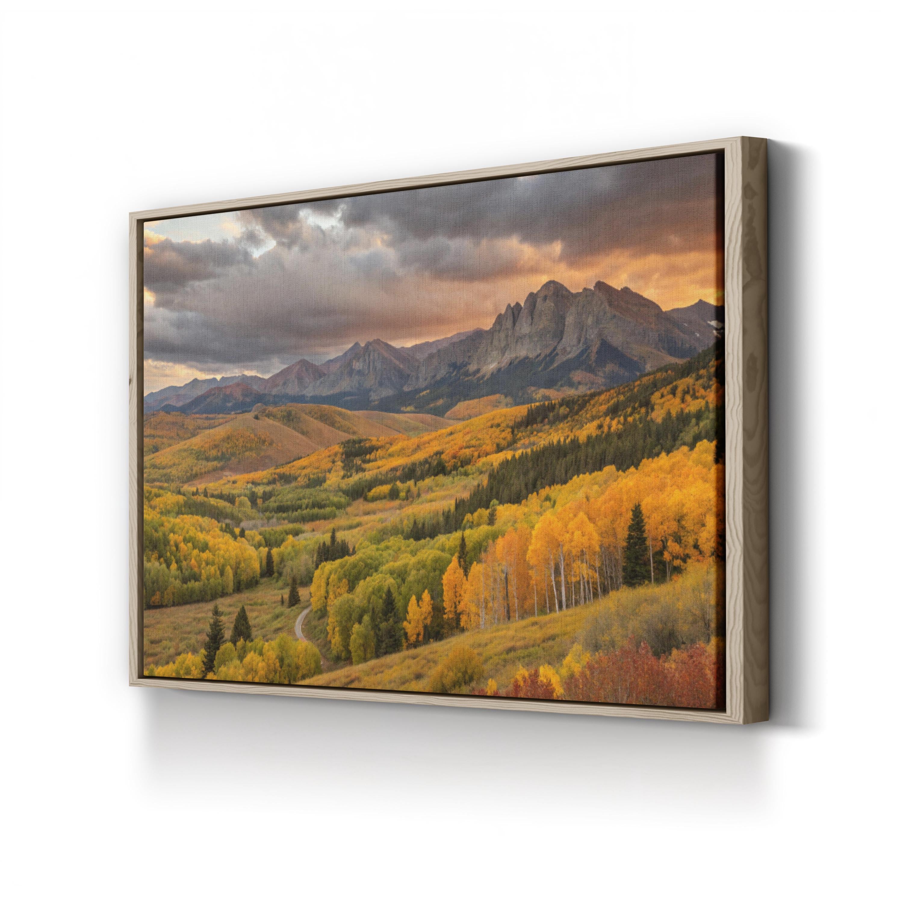 Kebler Pass Autumn Aspens – Vintage Photography Wall Art | Colorado Canvas Print
