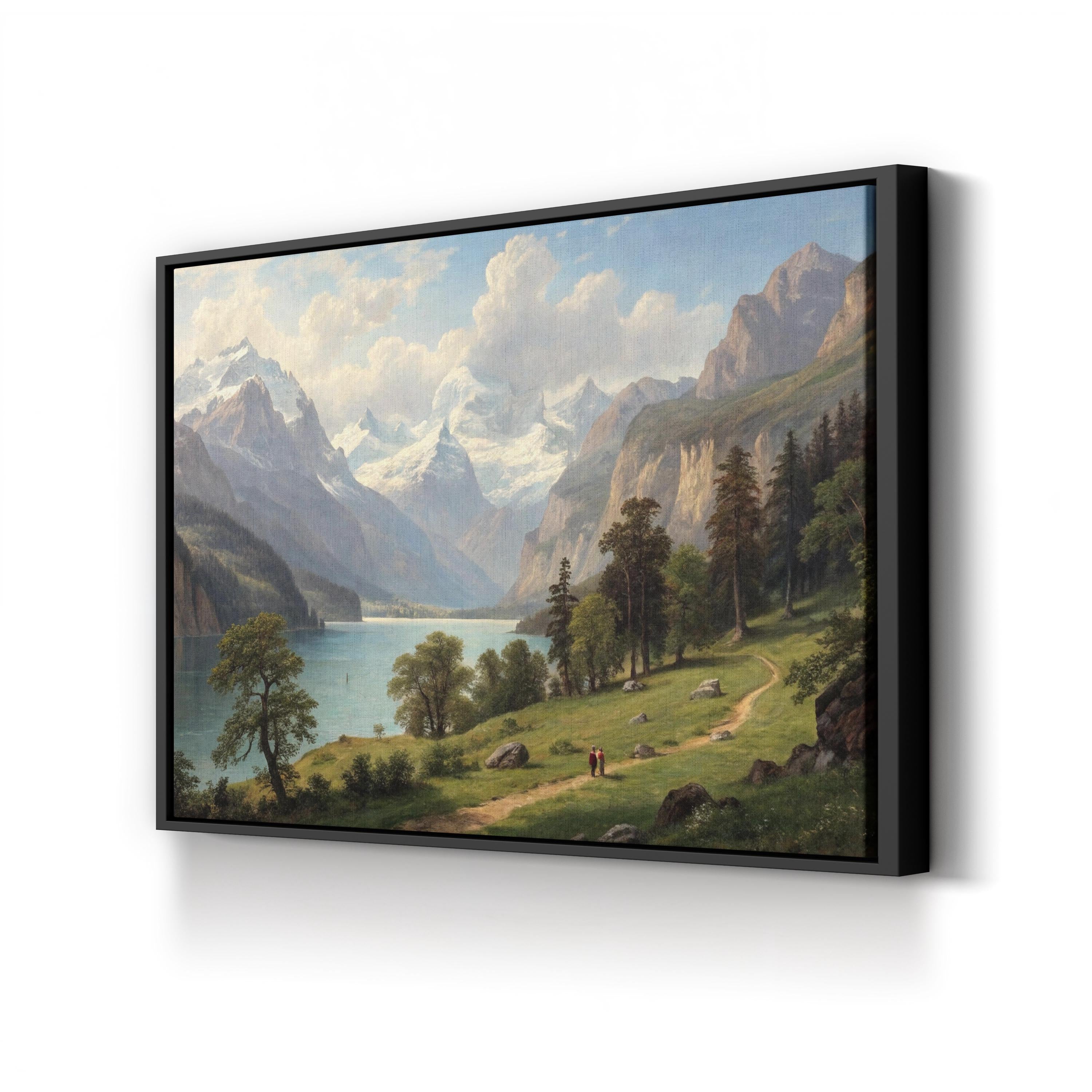 Lake Lucerne, Swiss Alps, Lucerne, Switzerland Wall Art — Scenic Alpine Landscape Canvas Print