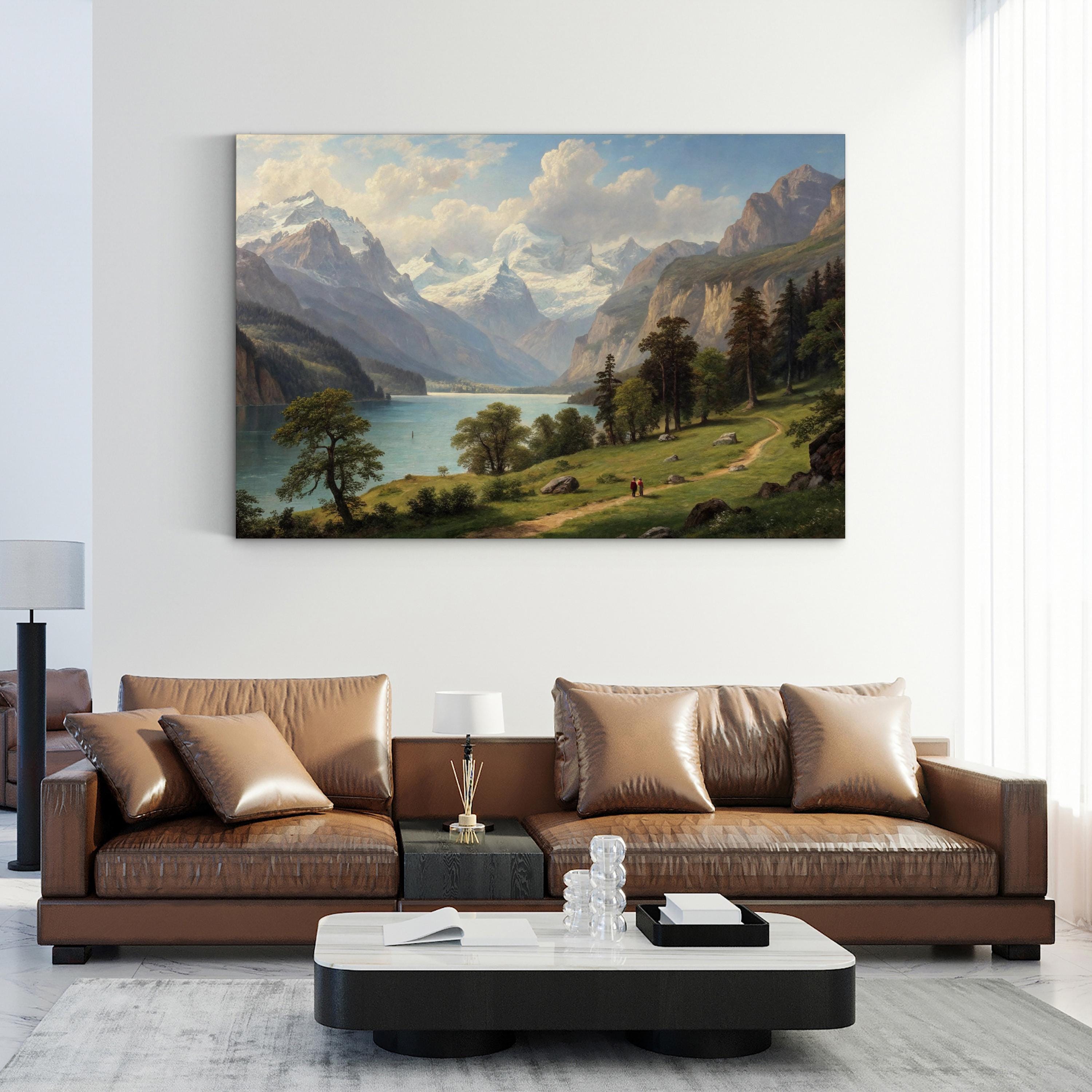 Lake Lucerne, Swiss Alps, Lucerne, Switzerland Wall Art — Scenic Alpine Landscape Canvas Print