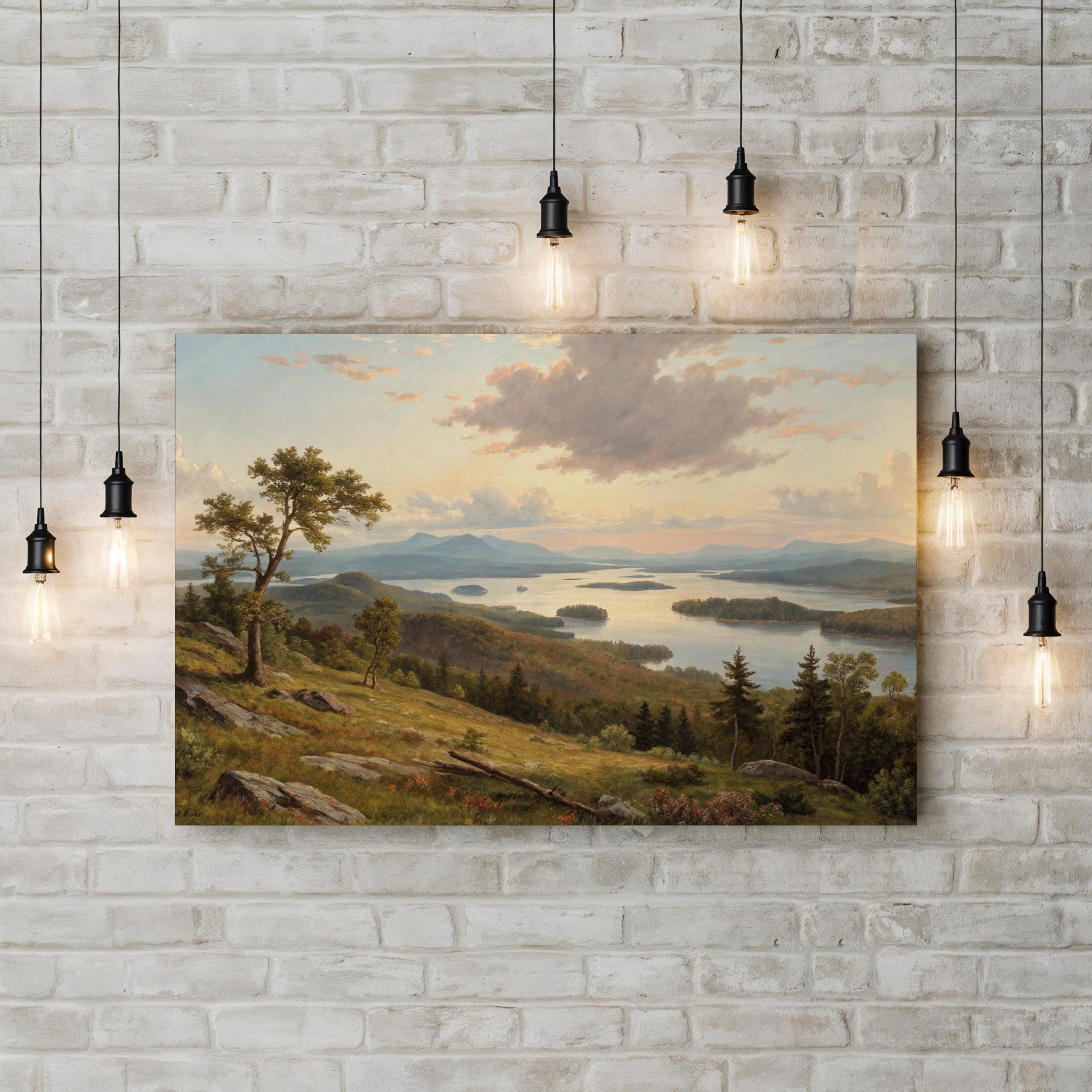 Lake Squam, New Hampshire, USA Wall Art — Scenic New England Landscape Canvas Print