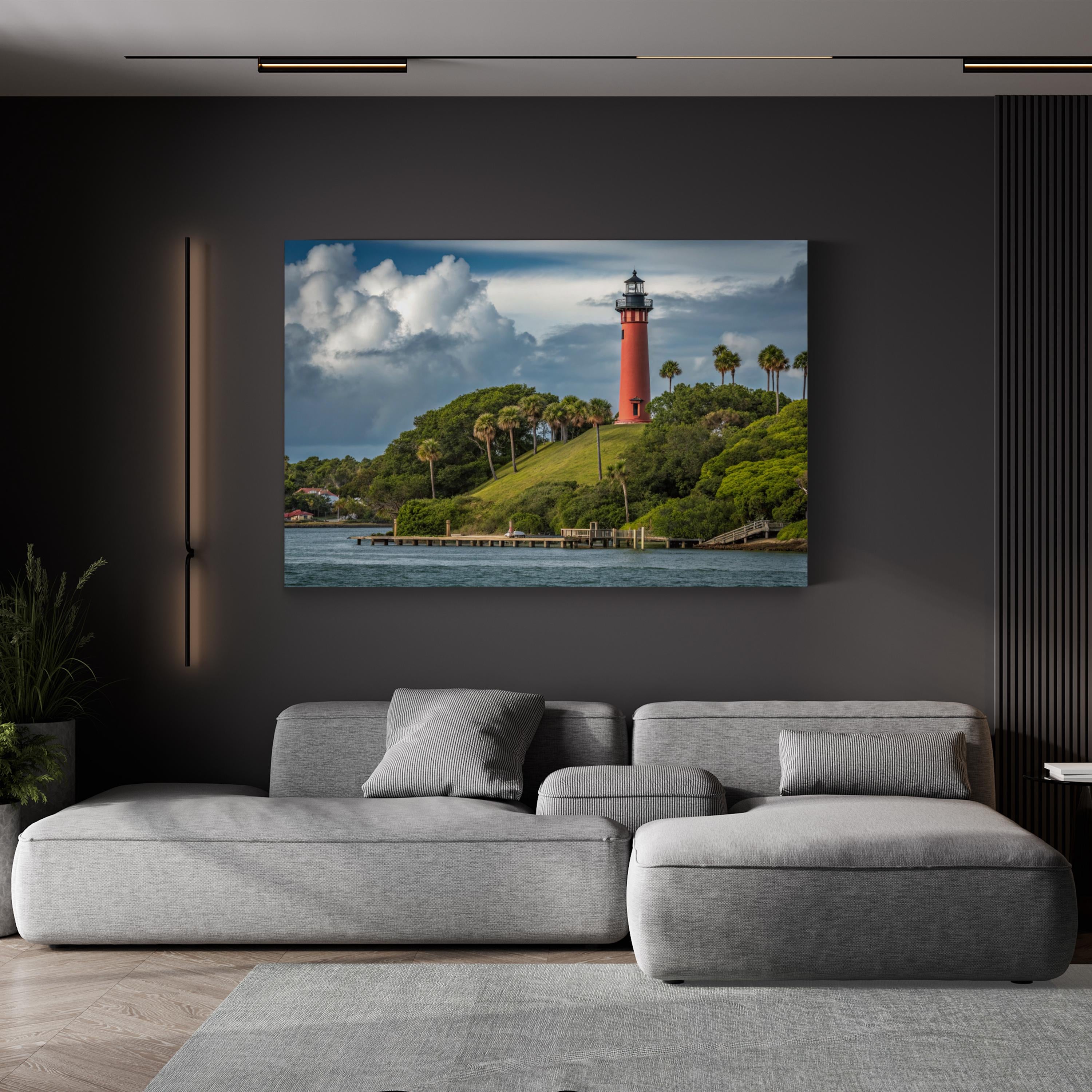 Jupiter Inlet Lighthouse Wall Art — Florida Coastal Landscape Canvas Print