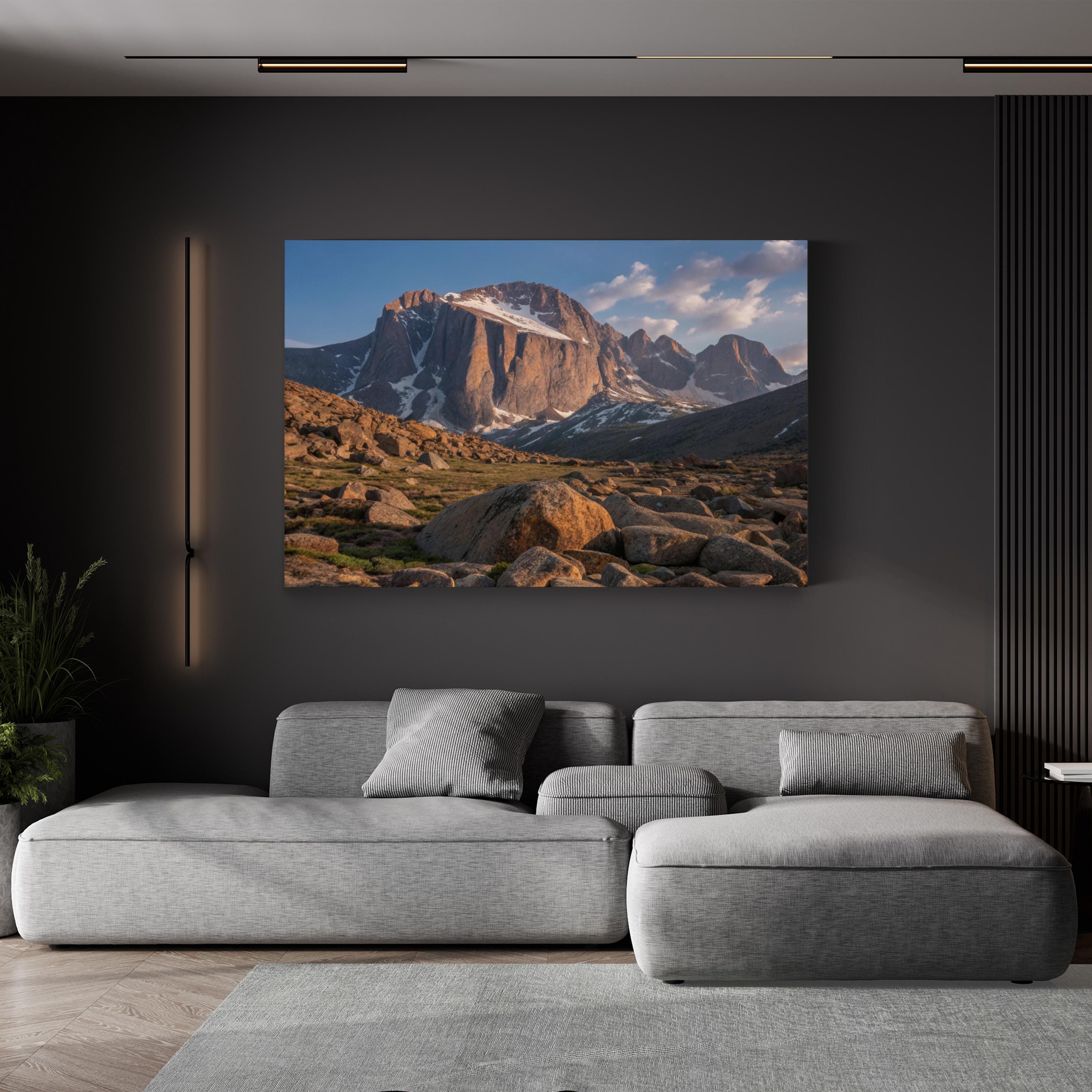 Longs Peak Boulder Field – Vintage Photography Wall Art | Rocky Mountain Canvas Print