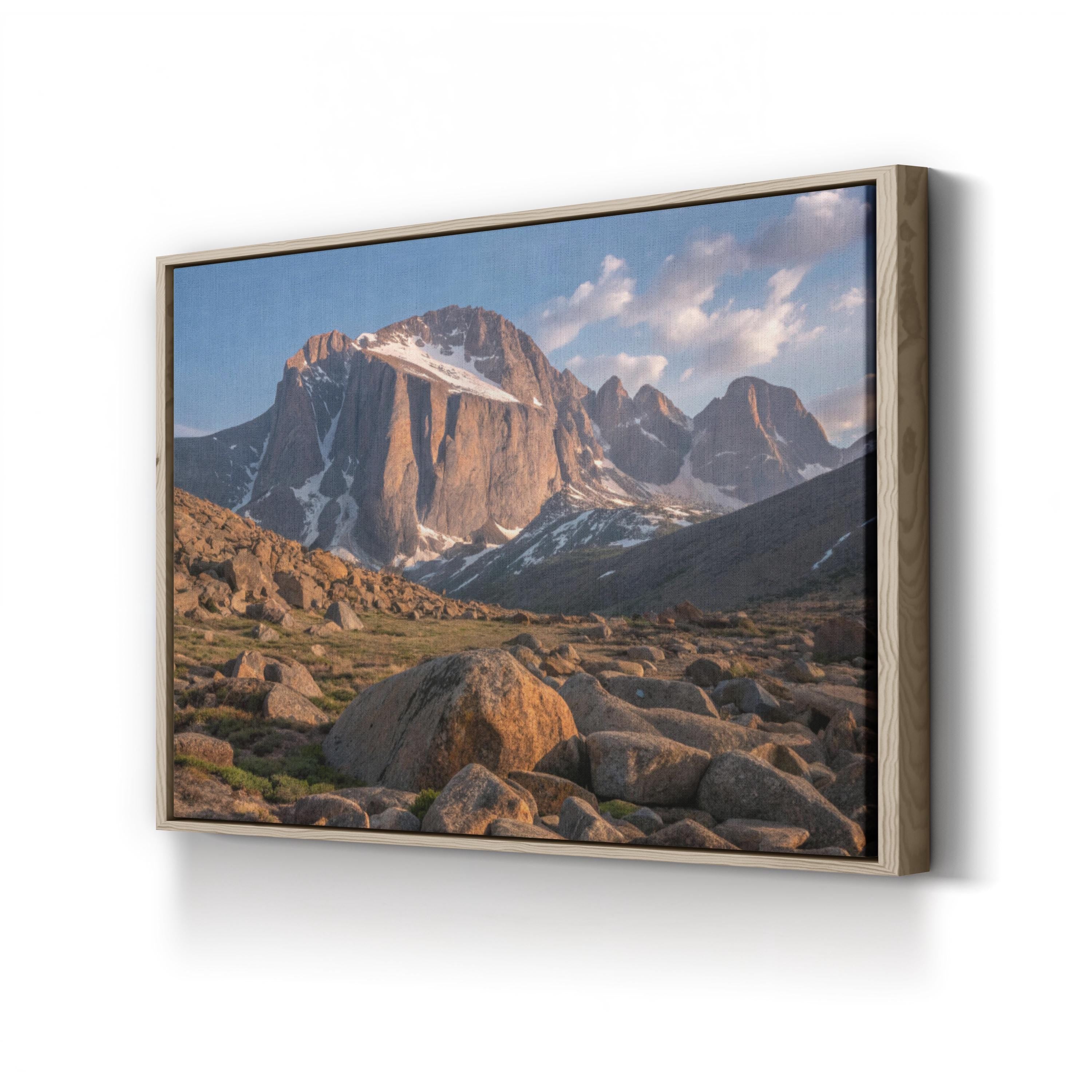 Longs Peak Boulder Field – Vintage Photography Wall Art | Rocky Mountain Canvas Print