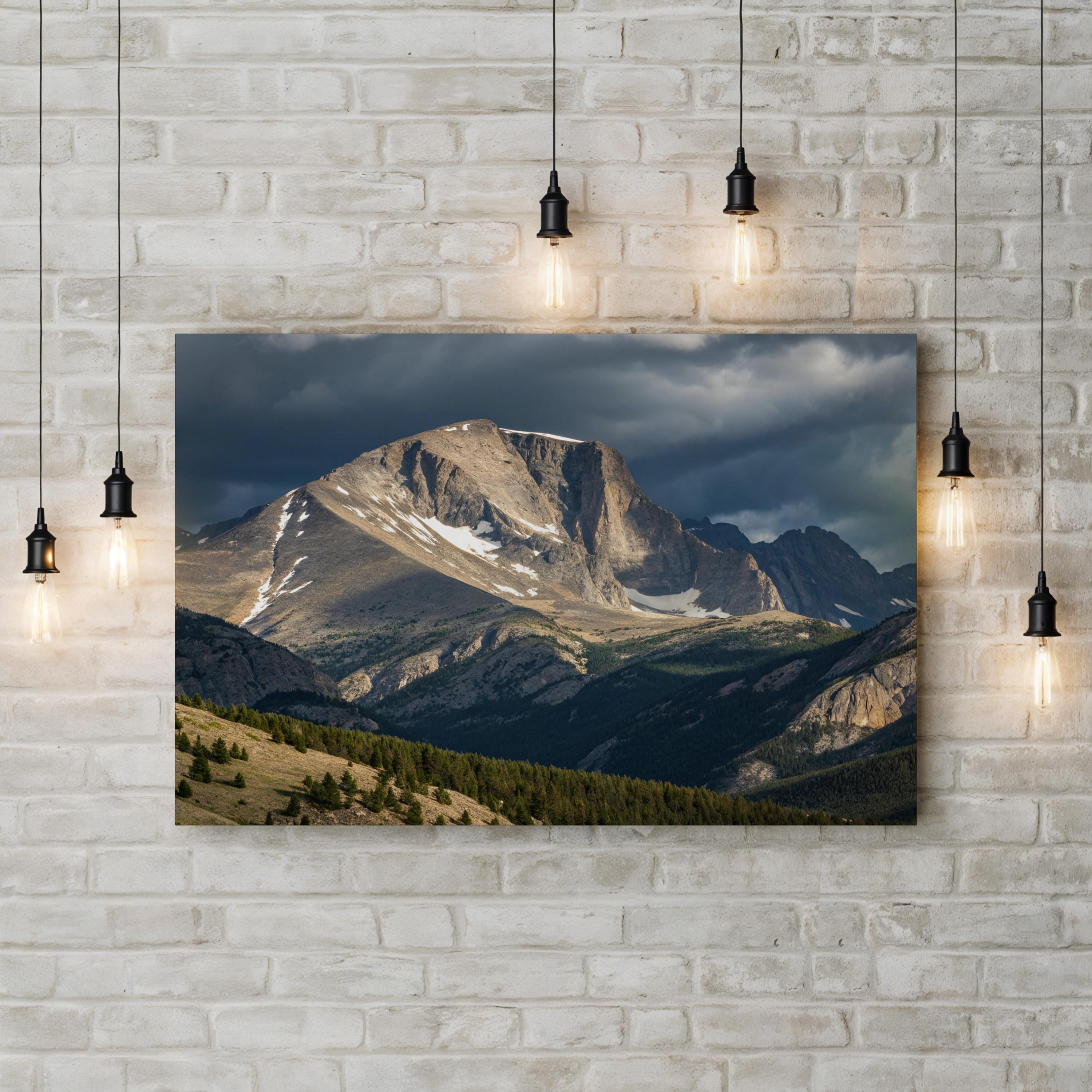 Longs Peak Alpine Light – Vintage Photography Wall Art | Rocky Mountain Canvas Print