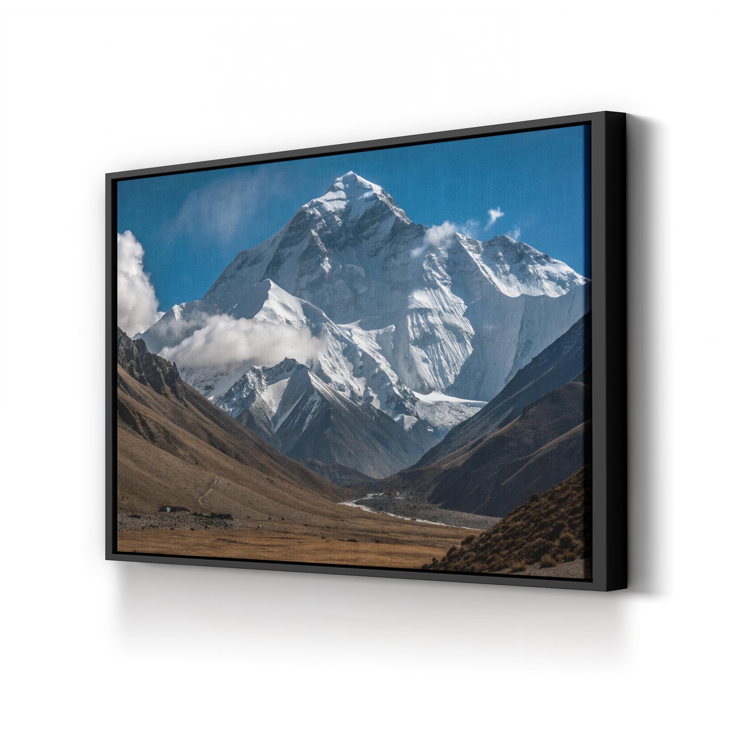 Mount Everest Himalayas – Vintage Photography Wall Art | Mountain Landscape Canvas Print