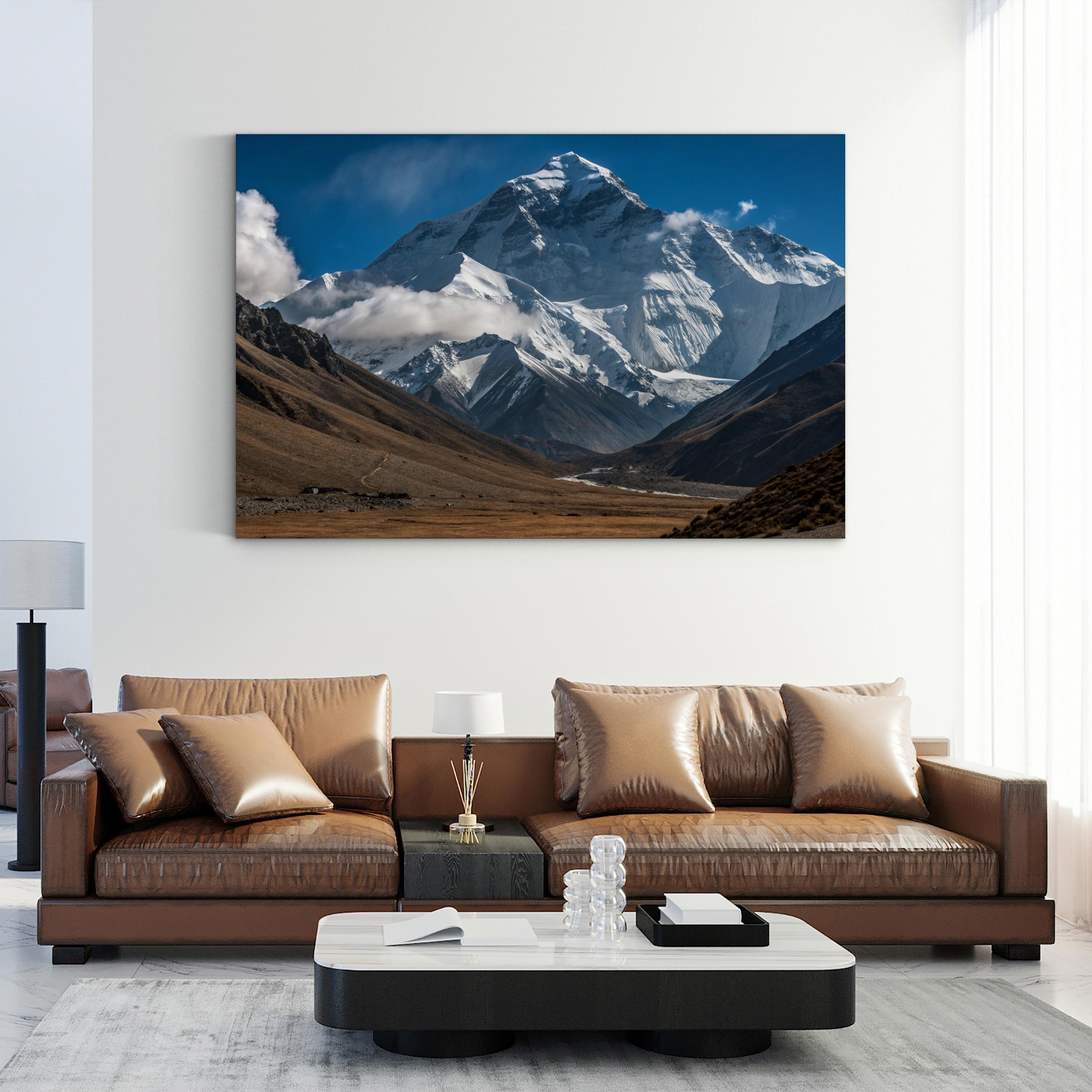 Mount Everest Himalayas – Vintage Photography Wall Art | Mountain Landscape Canvas Print