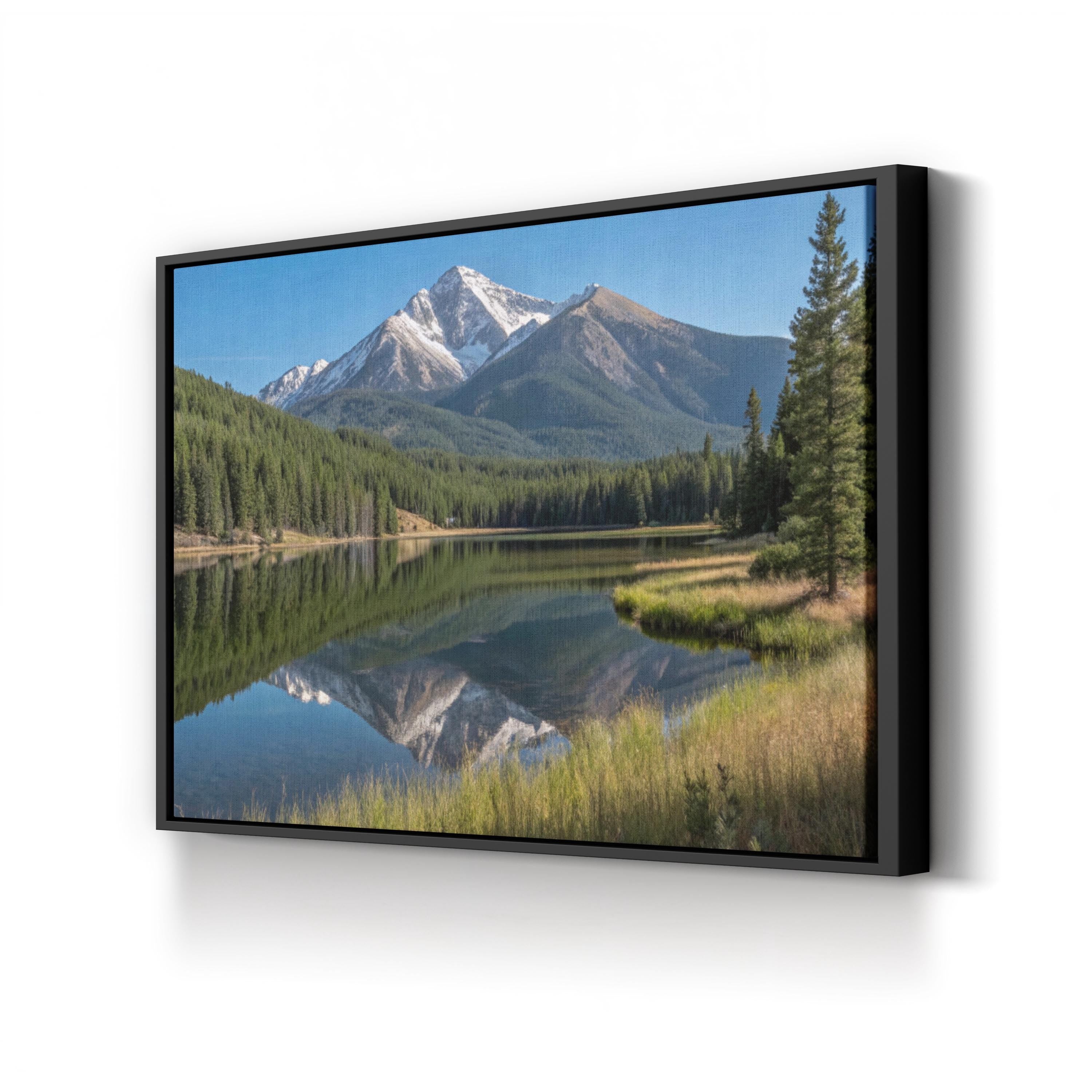 Mount Yale Alpine Reflection – Vintage Photography Wall Art | Colorado Rocky Mountain Canvas Print