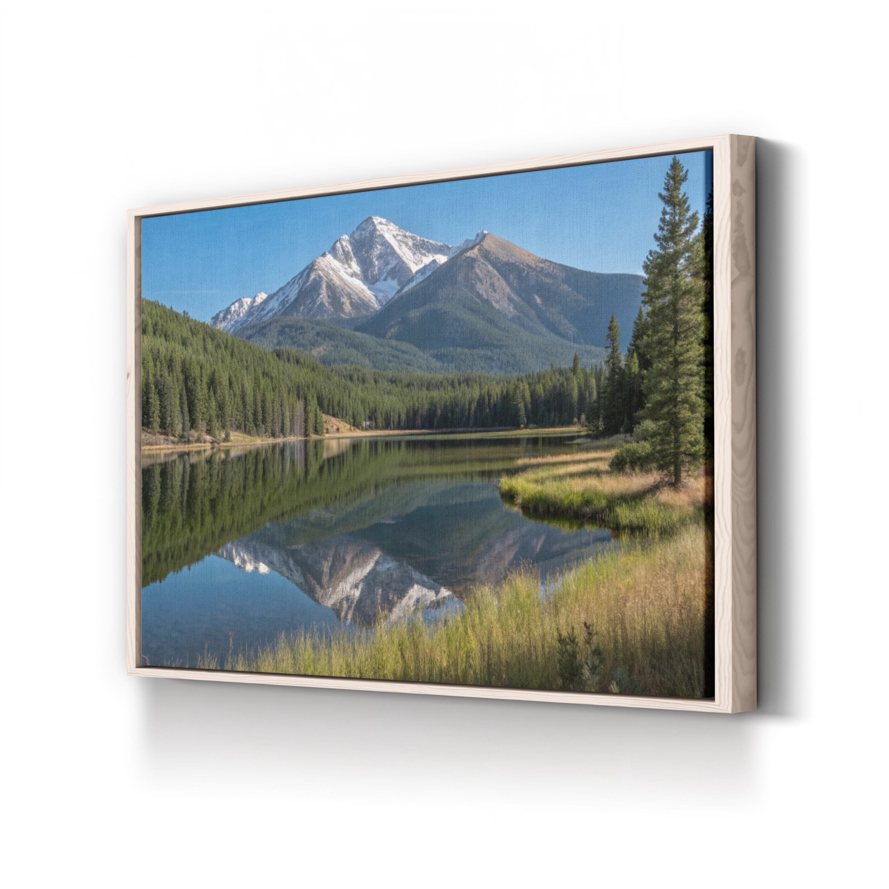 Mount Yale Alpine Reflection – Vintage Photography Wall Art | Colorado Rocky Mountain Canvas Print