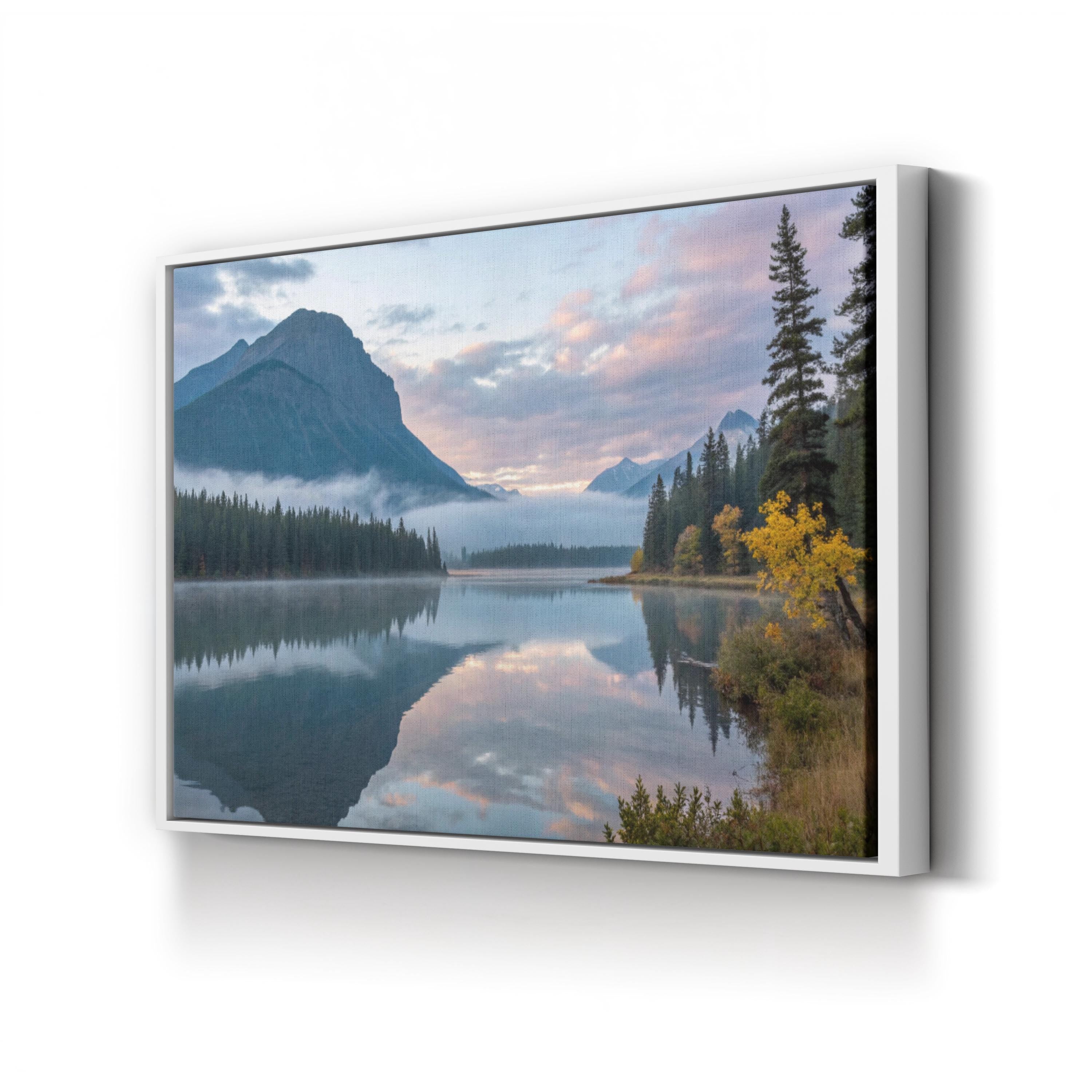 Glacier National Park Mountain Reflection Canvas Wall Art: Lake McDonald Montana Landscape Print