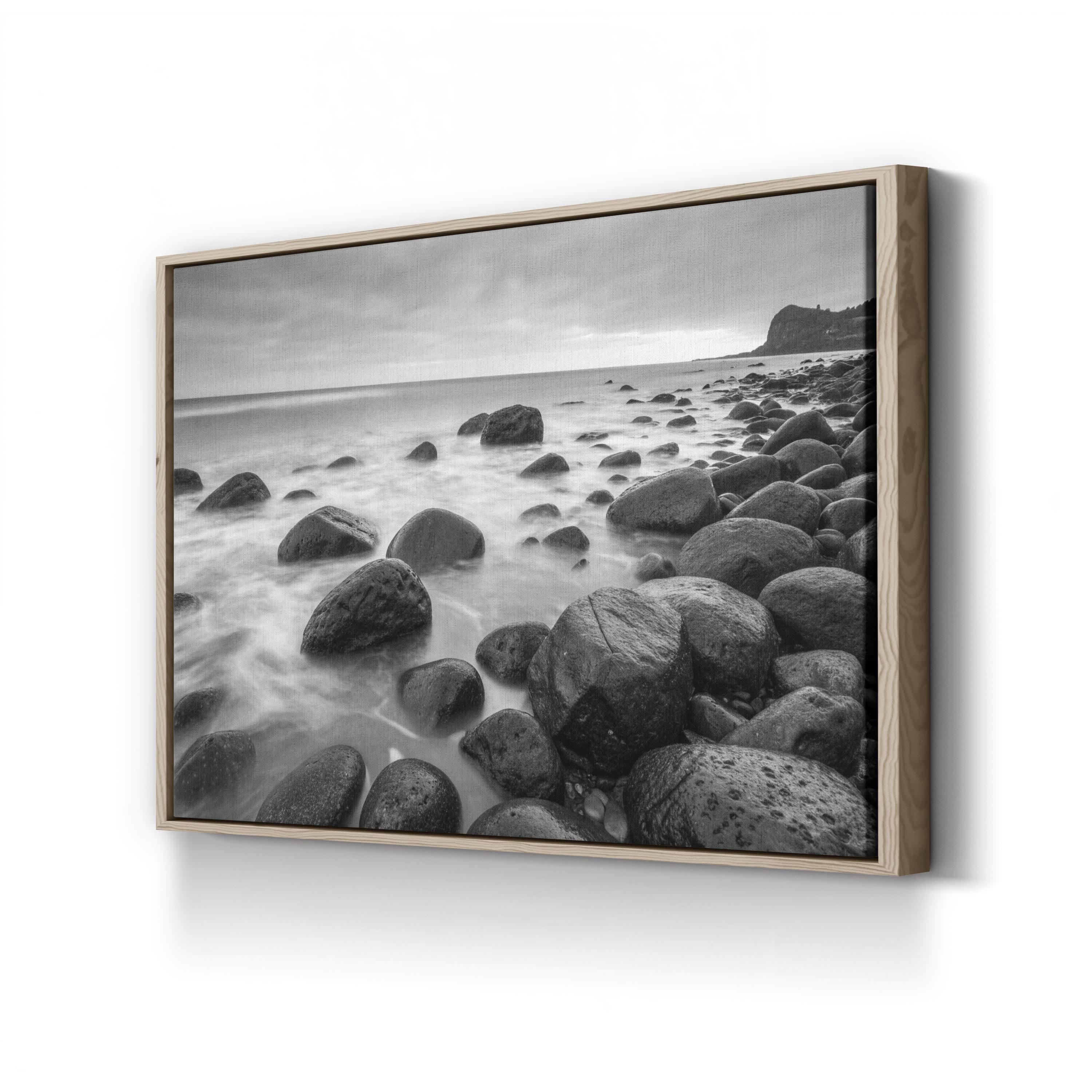 Montauk Beach – Vintage Photography Wall Art | Black & White Ocean Canvas Print