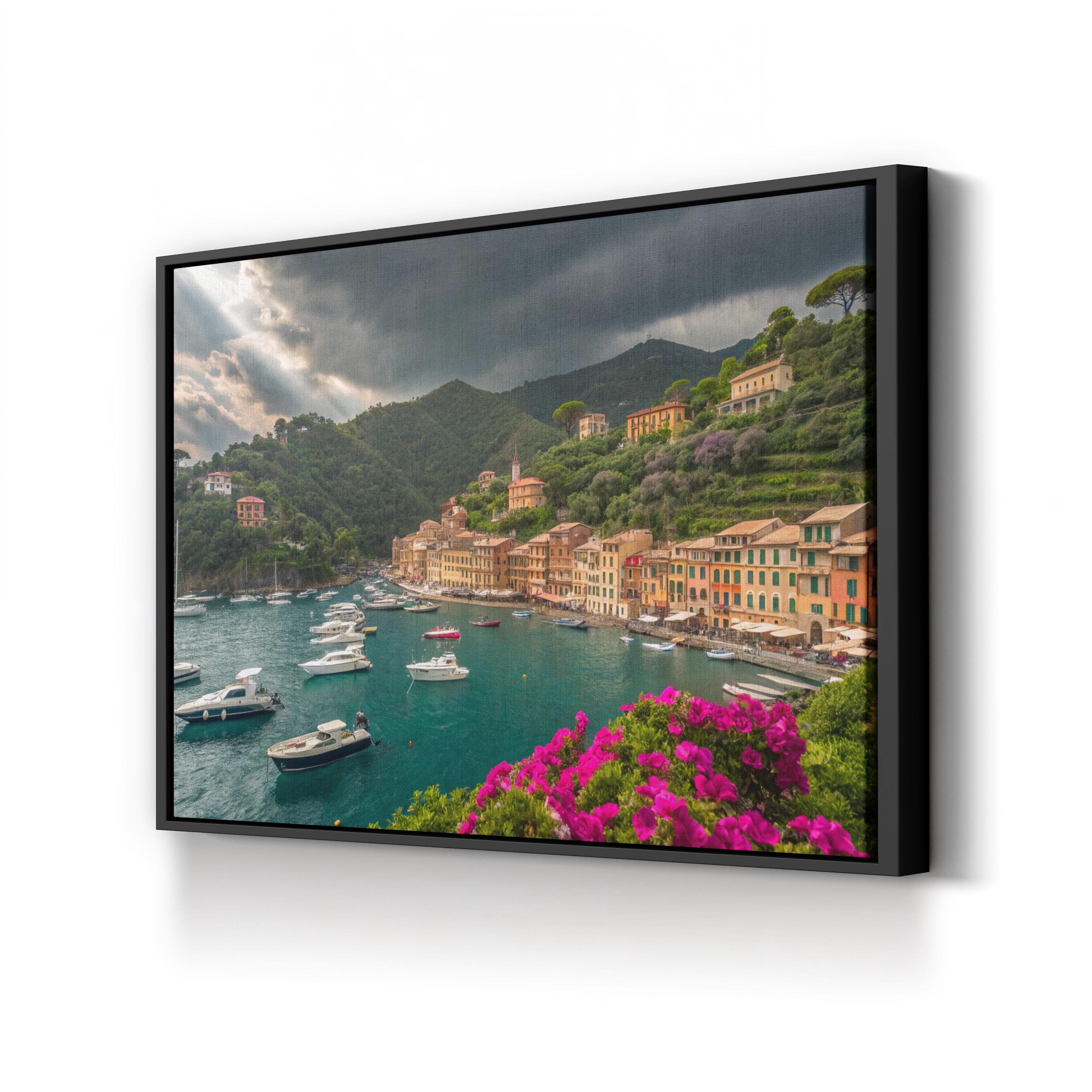 Portofino, Italian Riviera, Liguria, Italy Canvas Print: Coastal Village Wall Art