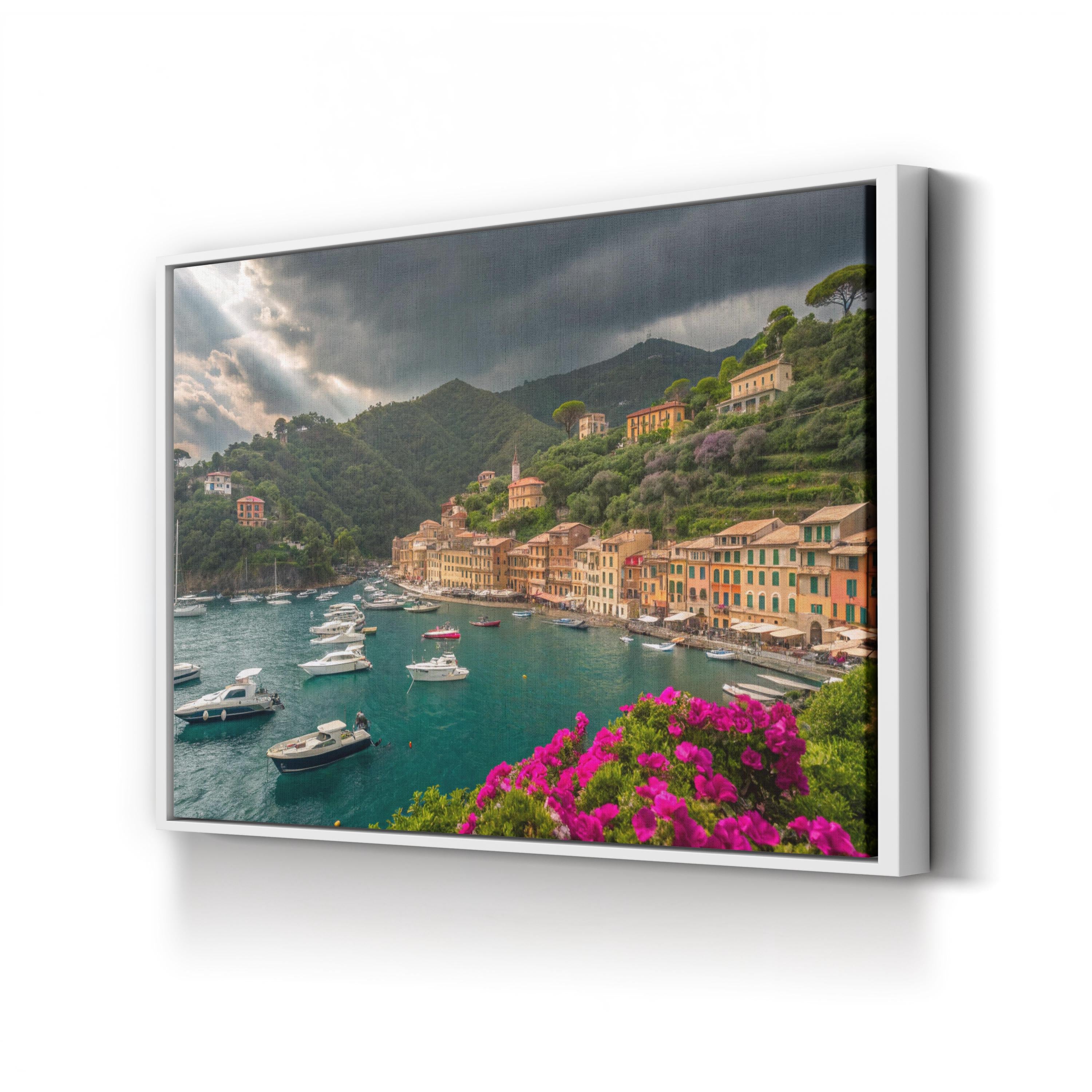 Portofino, Italian Riviera, Liguria, Italy Canvas Print: Coastal Village Wall Art