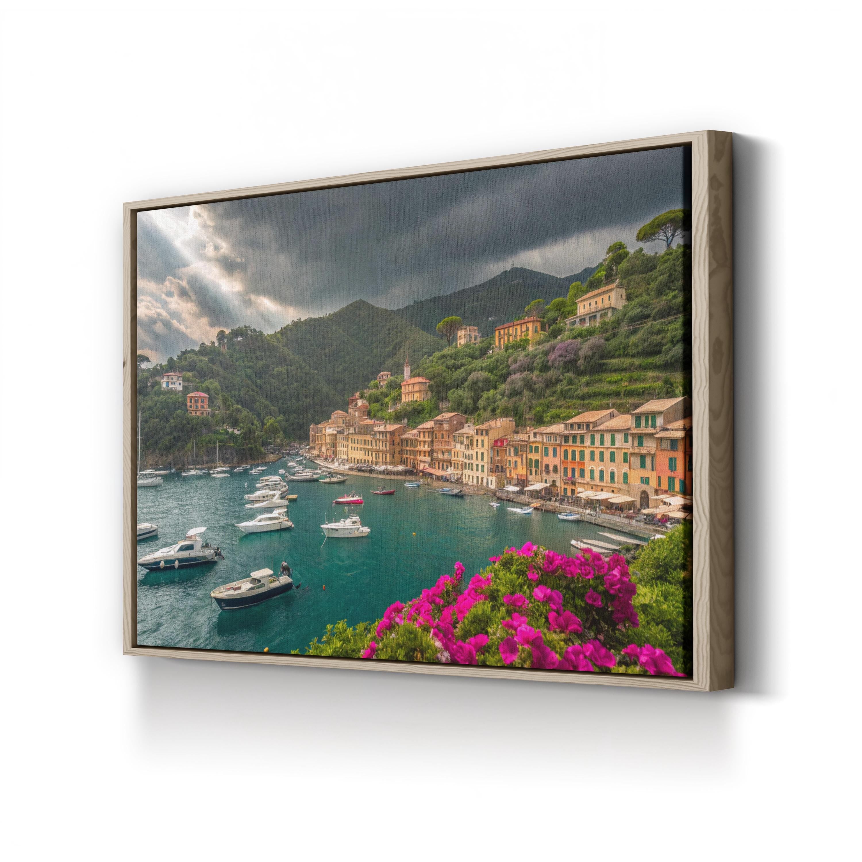 Portofino, Italian Riviera, Liguria, Italy Canvas Print: Coastal Village Wall Art