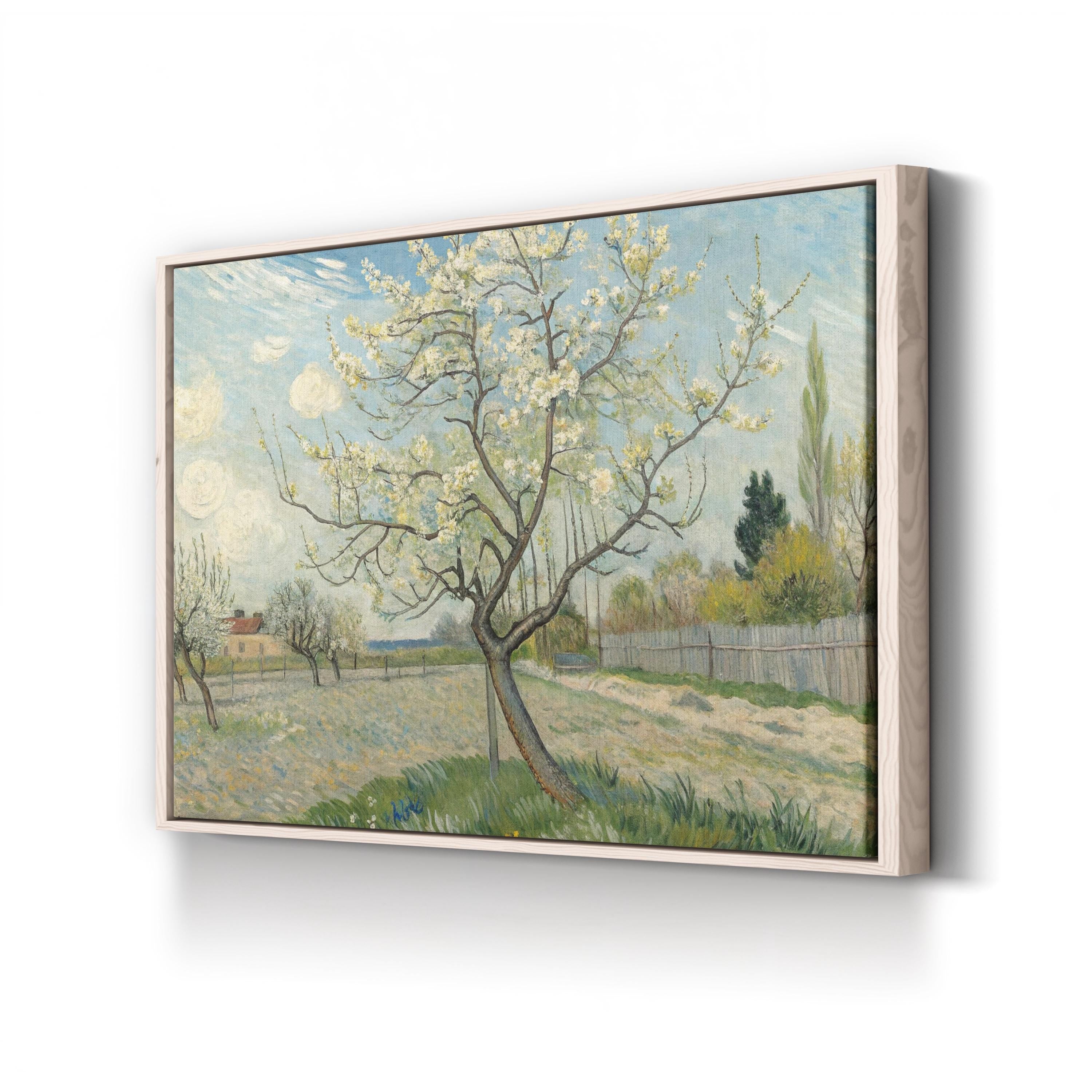 Spring Blossom Pear Tree – Period Illustration Wall Art | Floral Landscape Canvas Print
