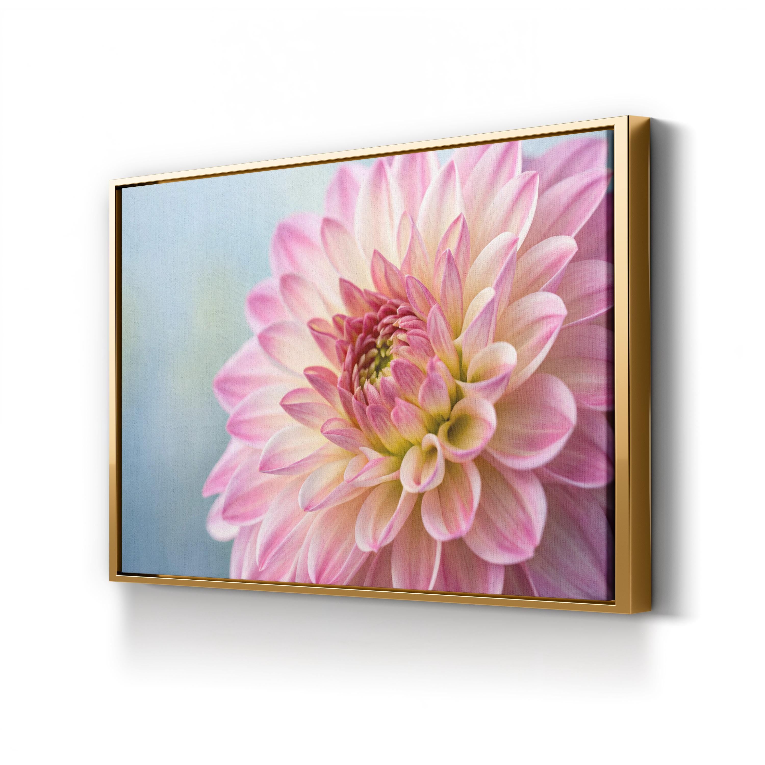Pink Dahlia Canvas – Floral Photography Wall Art