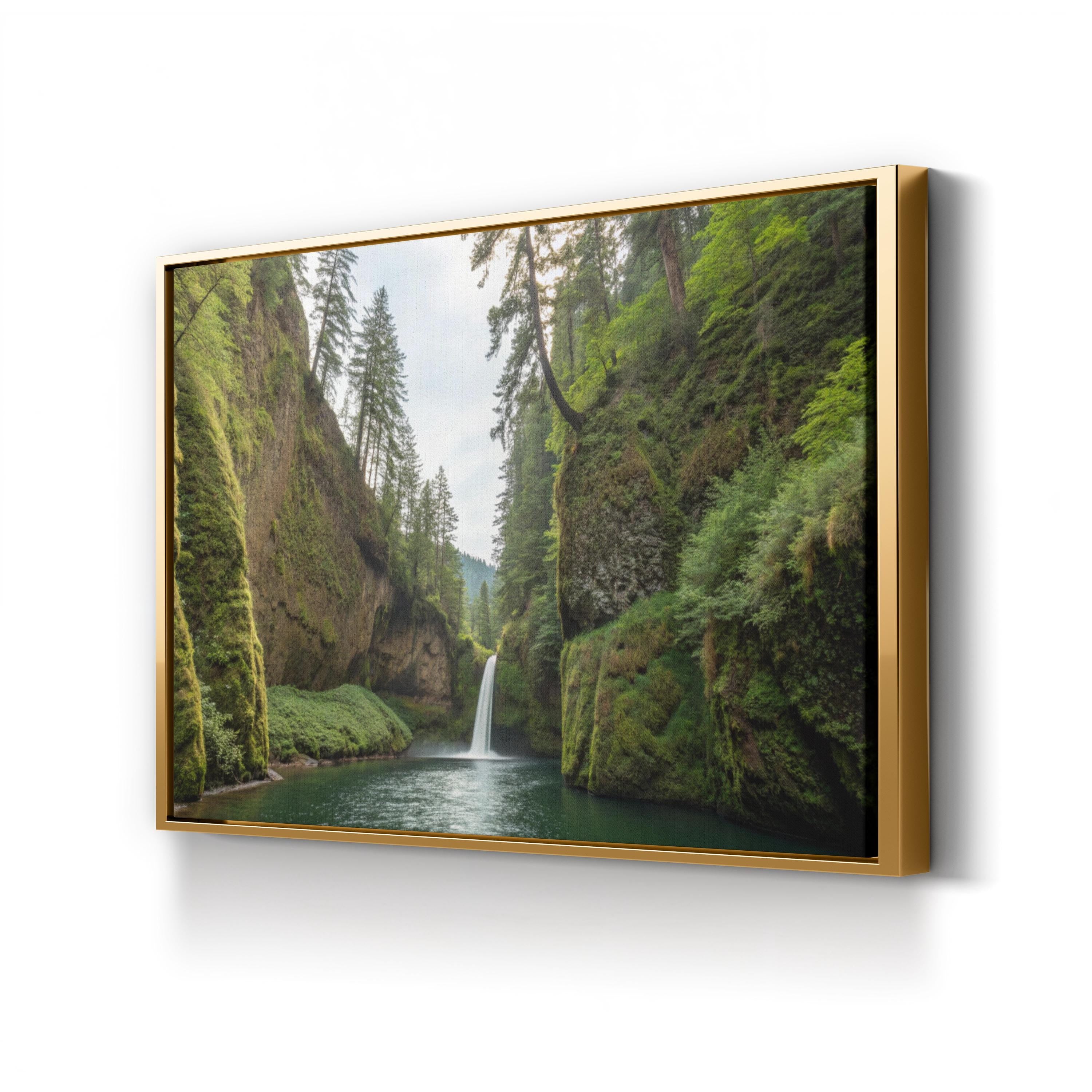 Punch Bowl Falls – Vintage Photography Wall Art | Waterfall Landscape Canvas Print