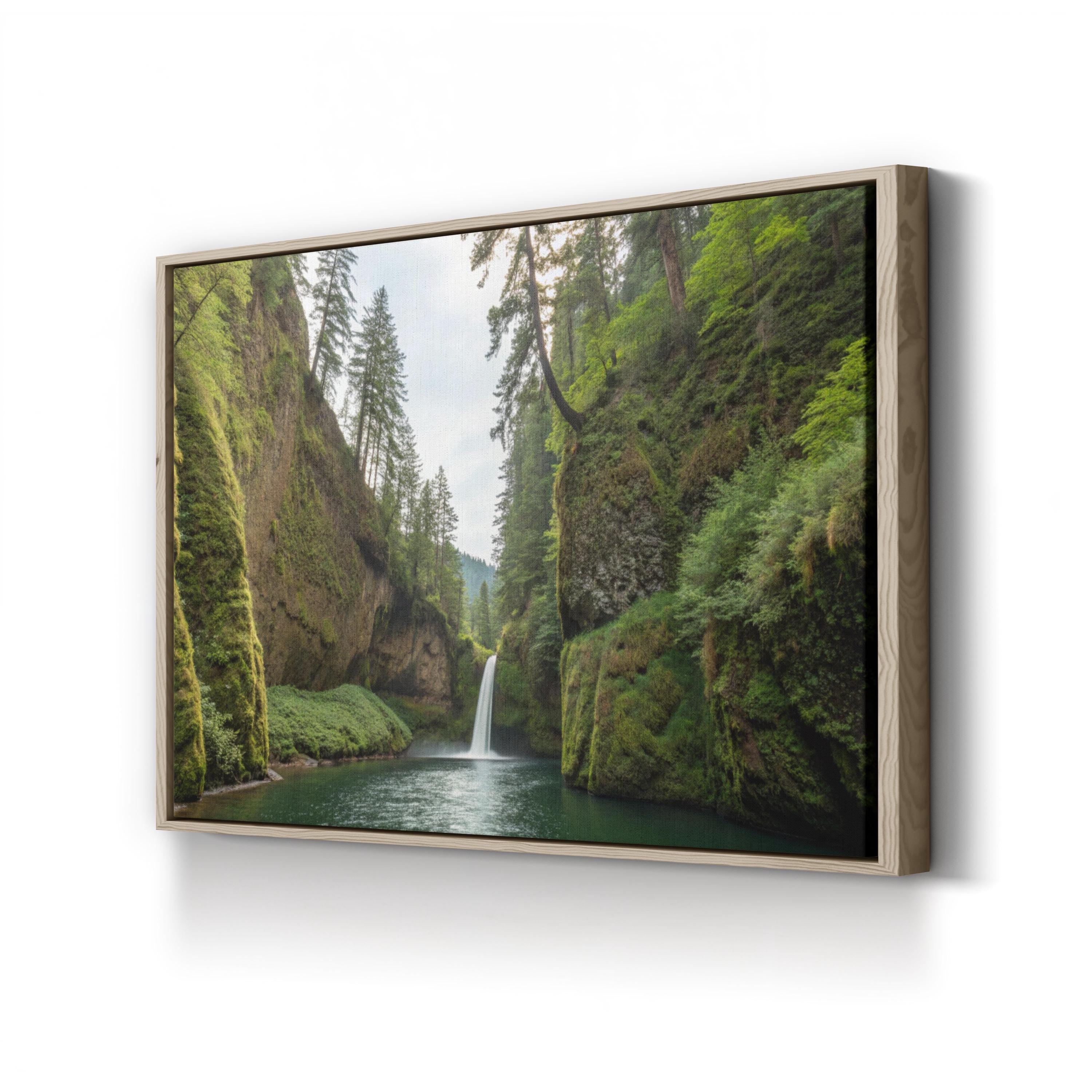 Punch Bowl Falls – Vintage Photography Wall Art | Waterfall Landscape Canvas Print