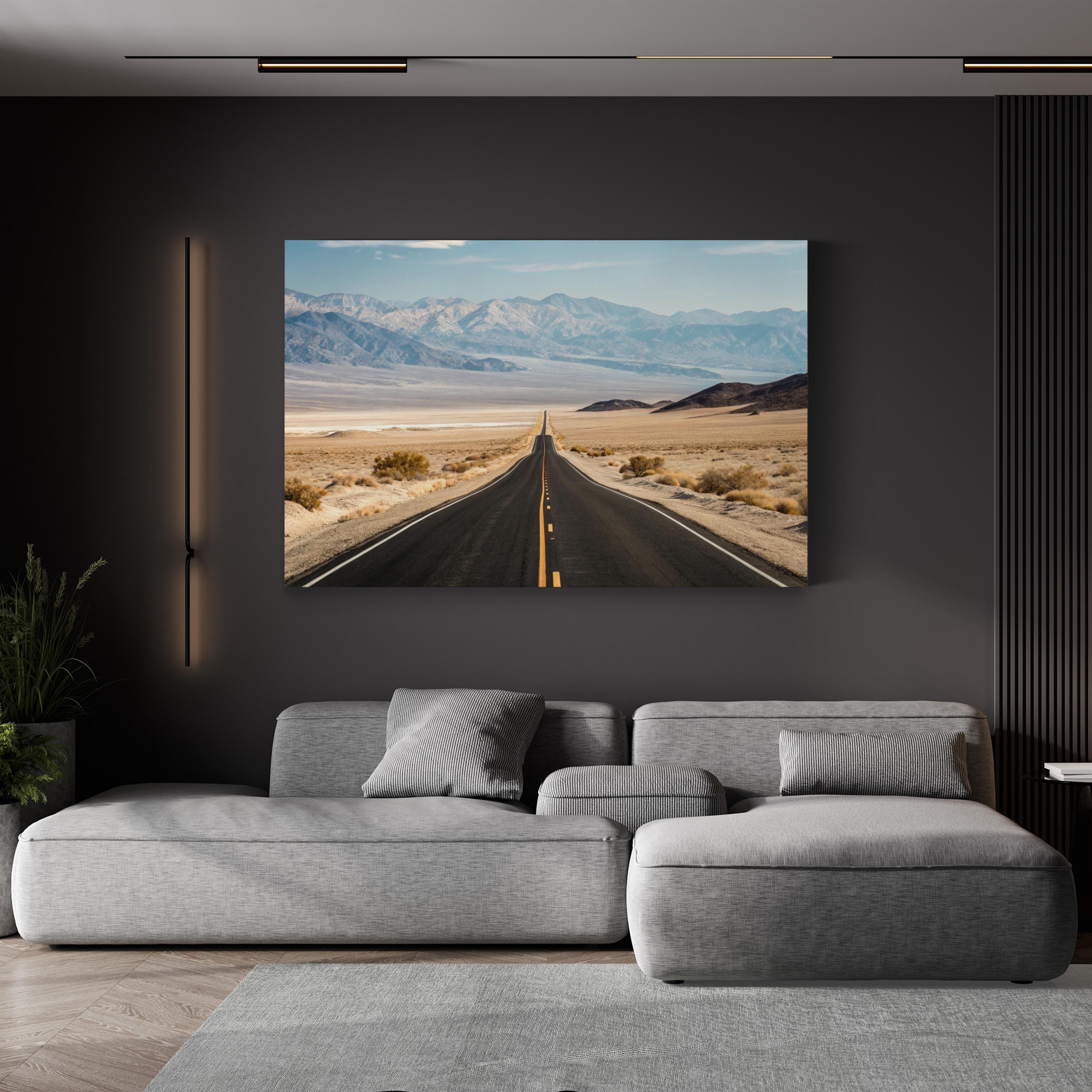 Road to Death Valley – Vintage Photography Wall Art | Desert Landscape Canvas Print