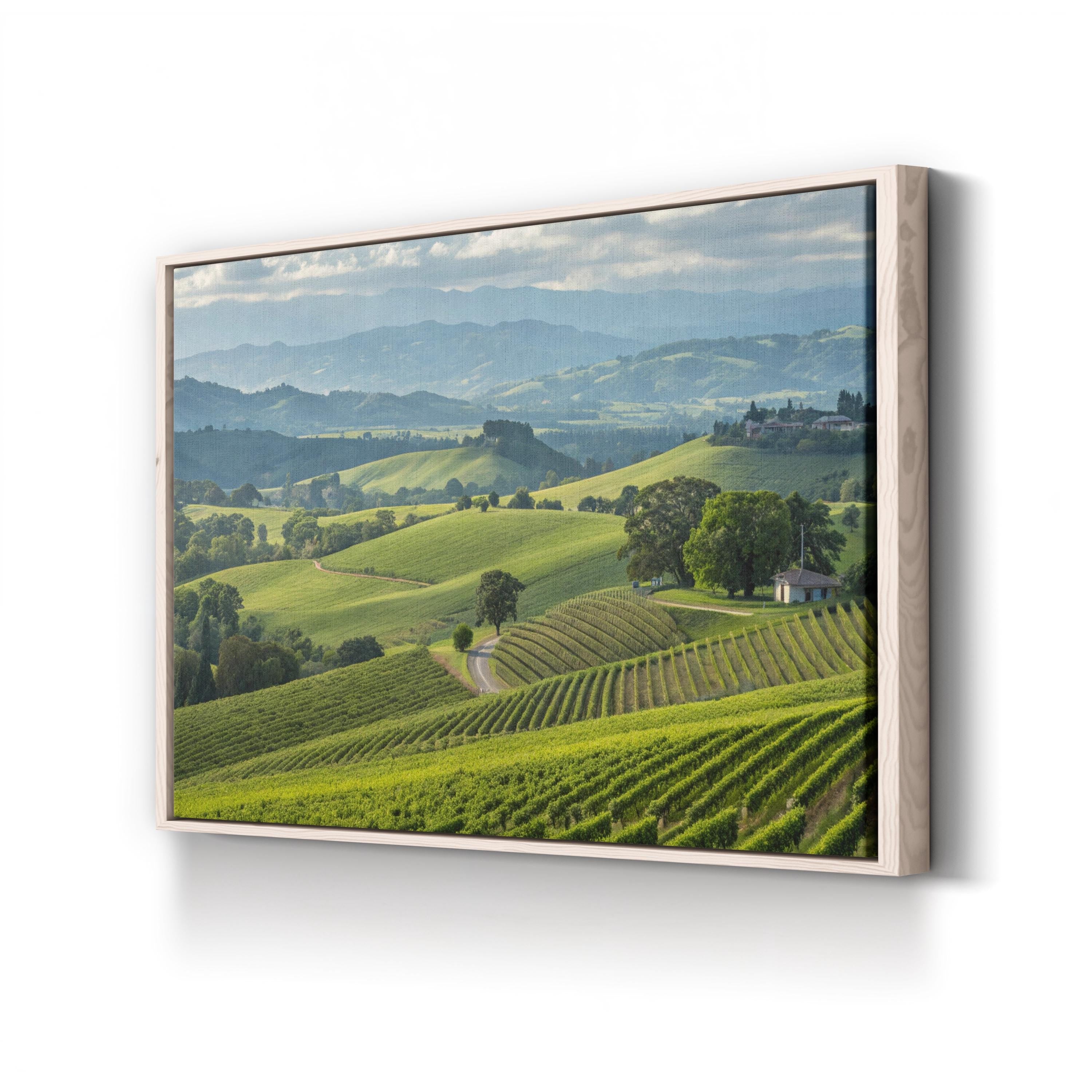 Sonoma Vineyard Hills – Vintage Photography Wall Art | Wine Country Canvas Print