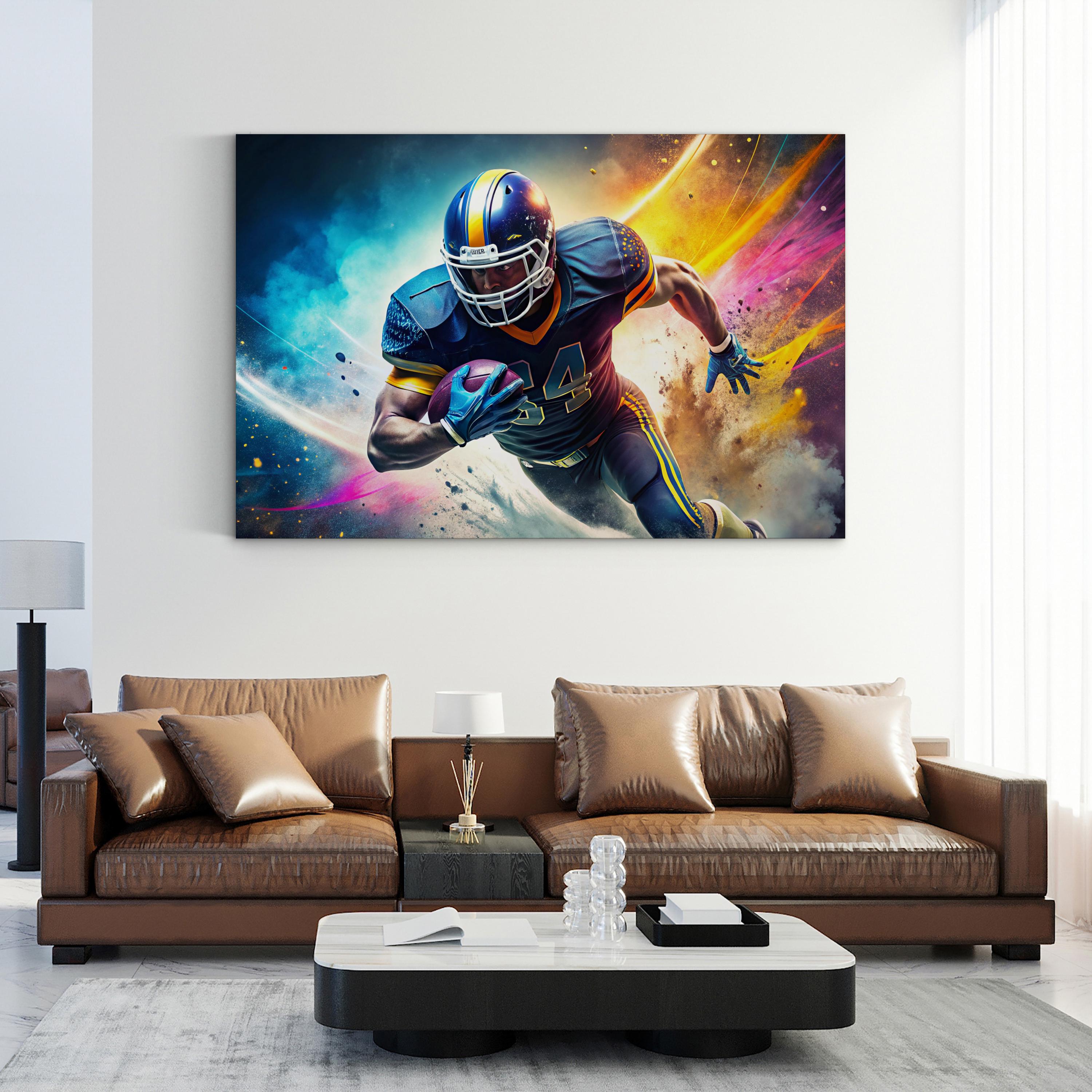 Football Running Back – Period Illustration Wall Art | Dynamic Sports Canvas Print