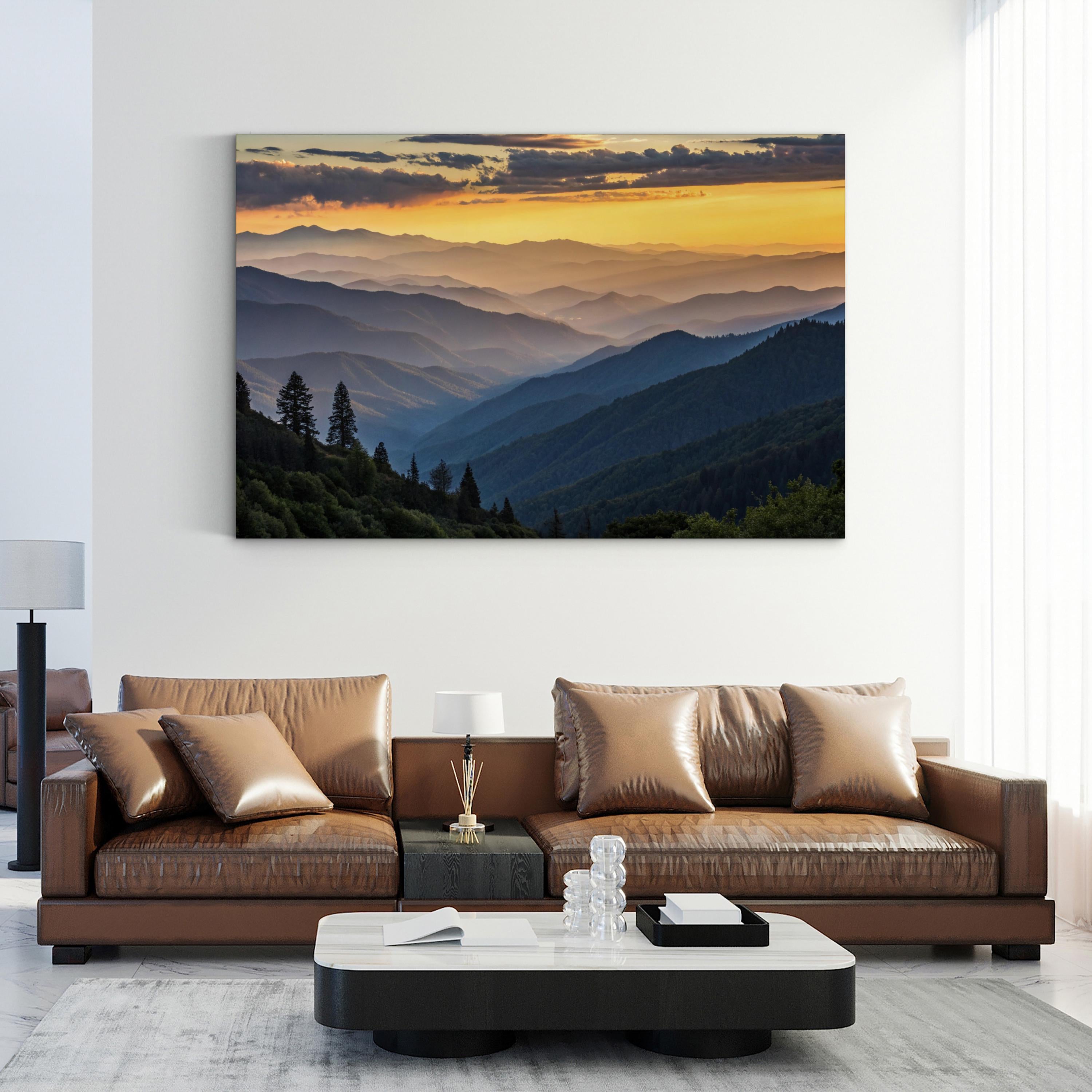 Sierra Nevada Sunset – Vintage Photography Wall Art | Mountain Landscape Canvas Print