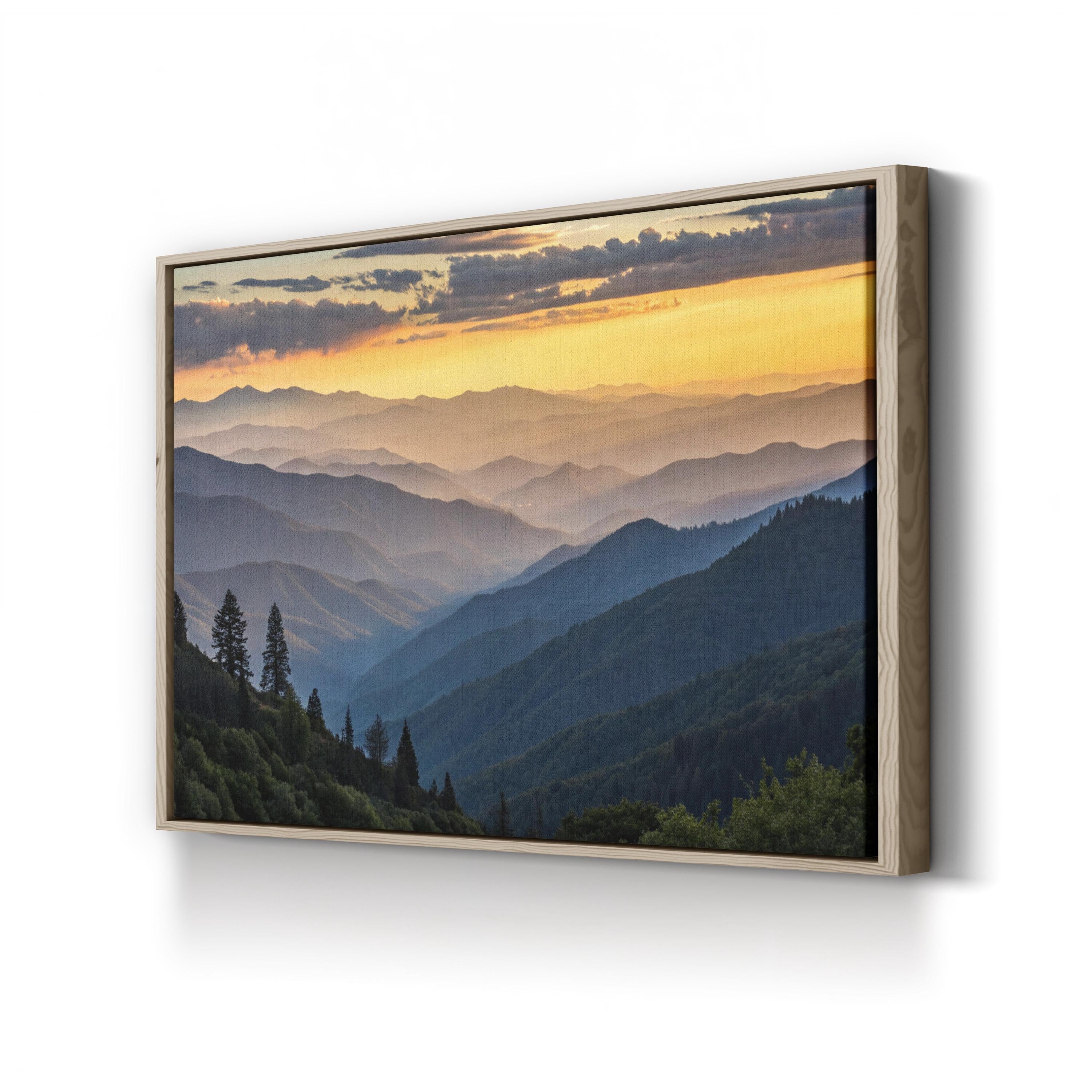 Sierra Nevada Sunset – Vintage Photography Wall Art | Mountain Landscape Canvas Print
