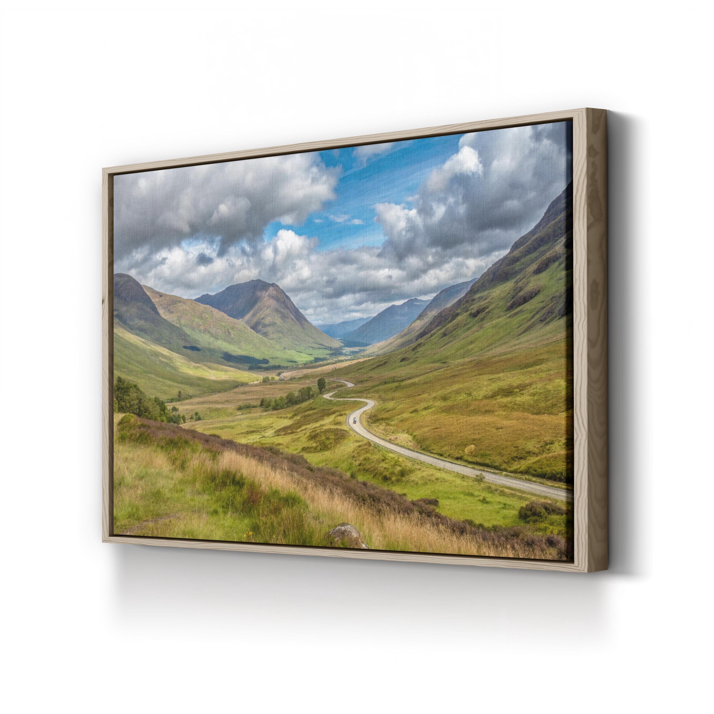 Scottish Highlands Rolling Hills – Vintage Photography Wall Art | Landscape Canvas Print