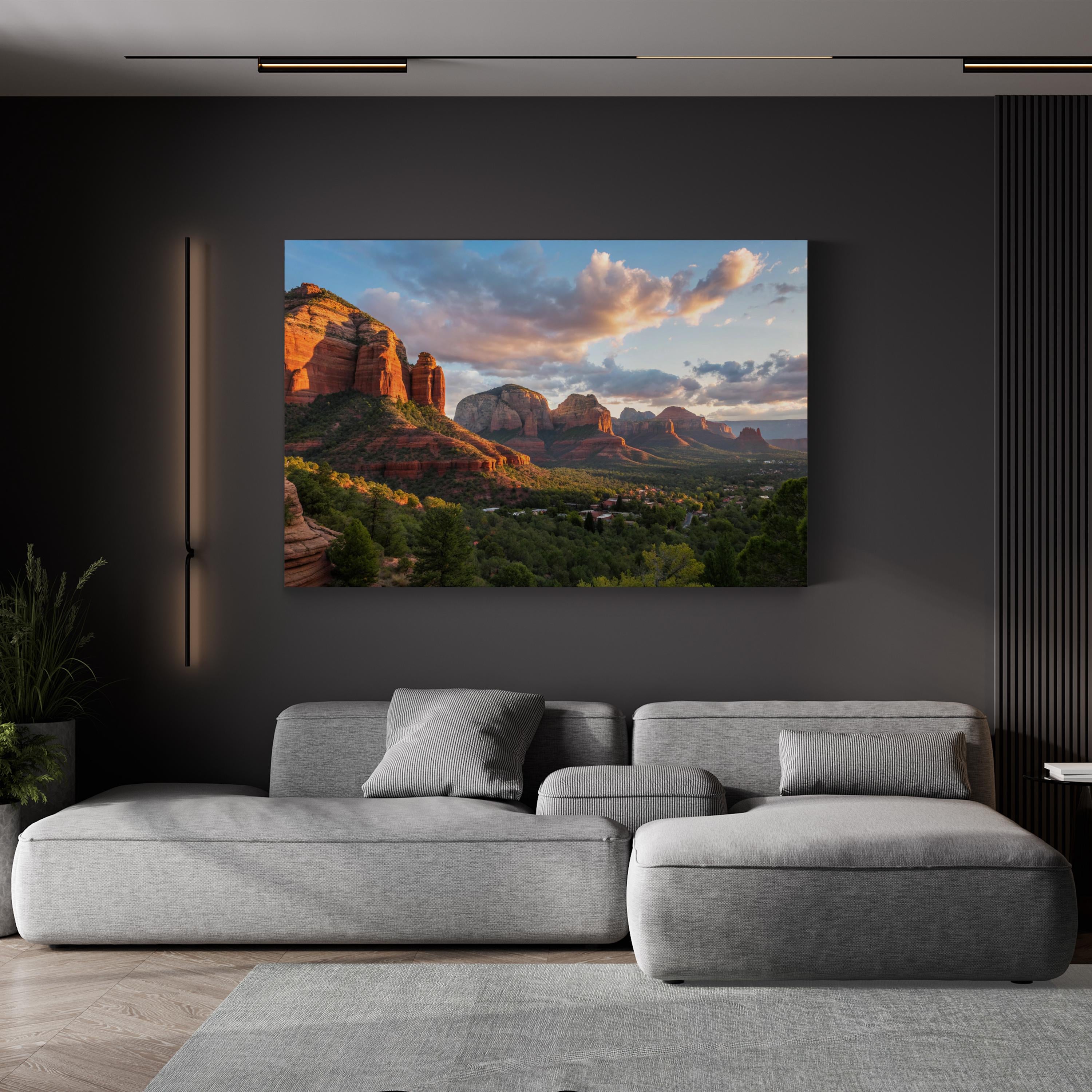 Sedona Red Rock Formations – Vintage Photography Wall Art | Southwestern Canvas Print