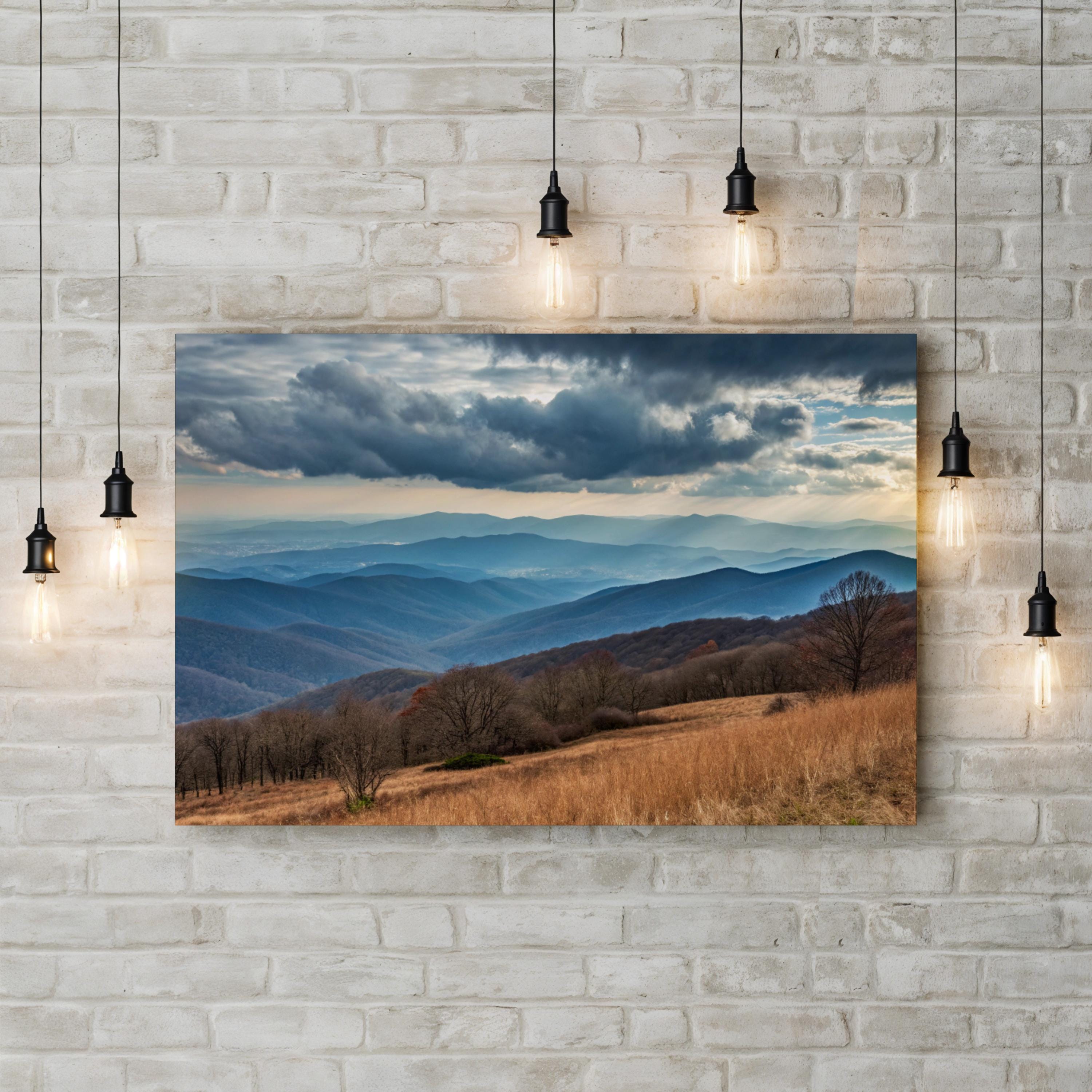 Shenandoah Valley – Vintage Photography Wall Art | Mountain Landscape Canvas Print