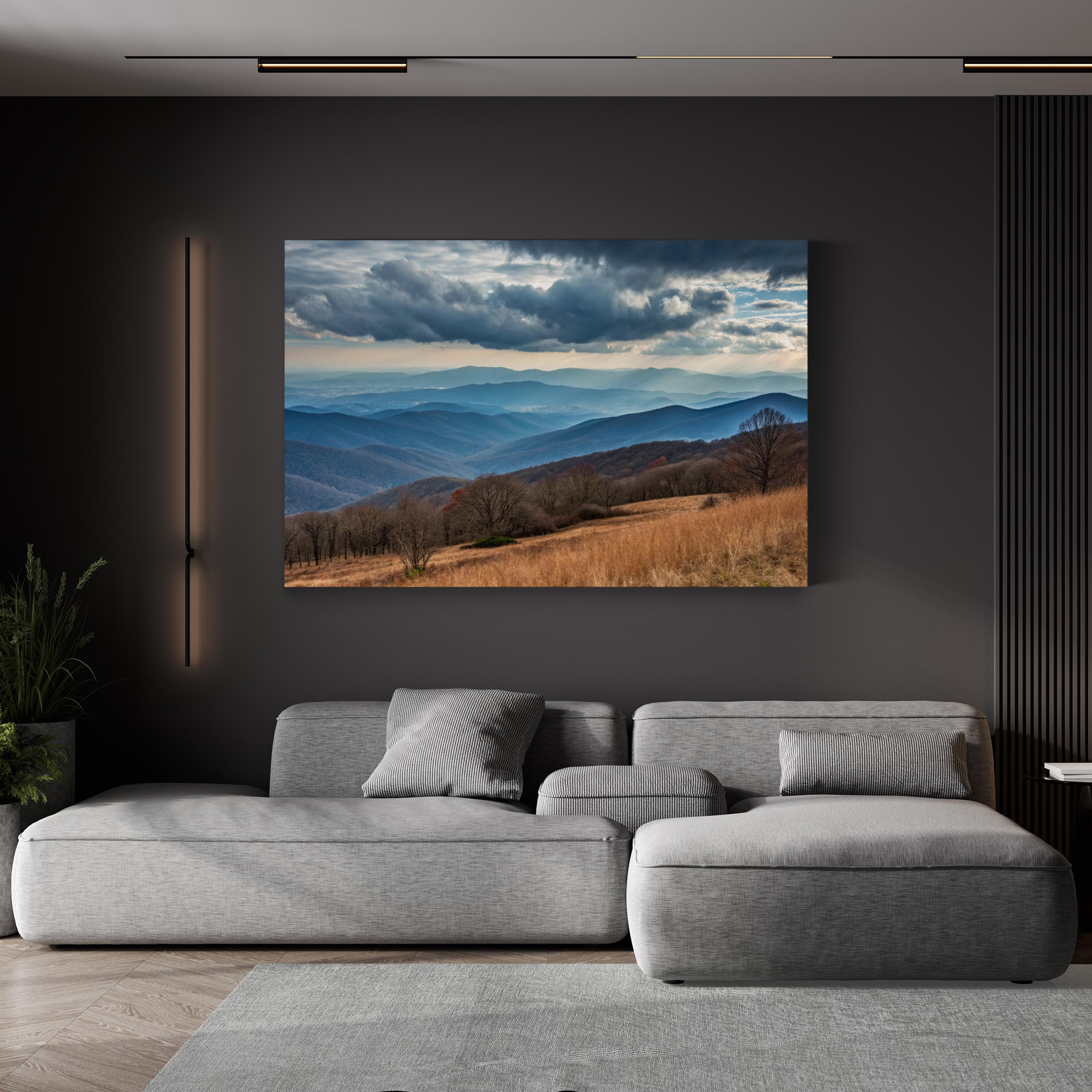 Shenandoah Valley – Vintage Photography Wall Art | Mountain Landscape Canvas Print
