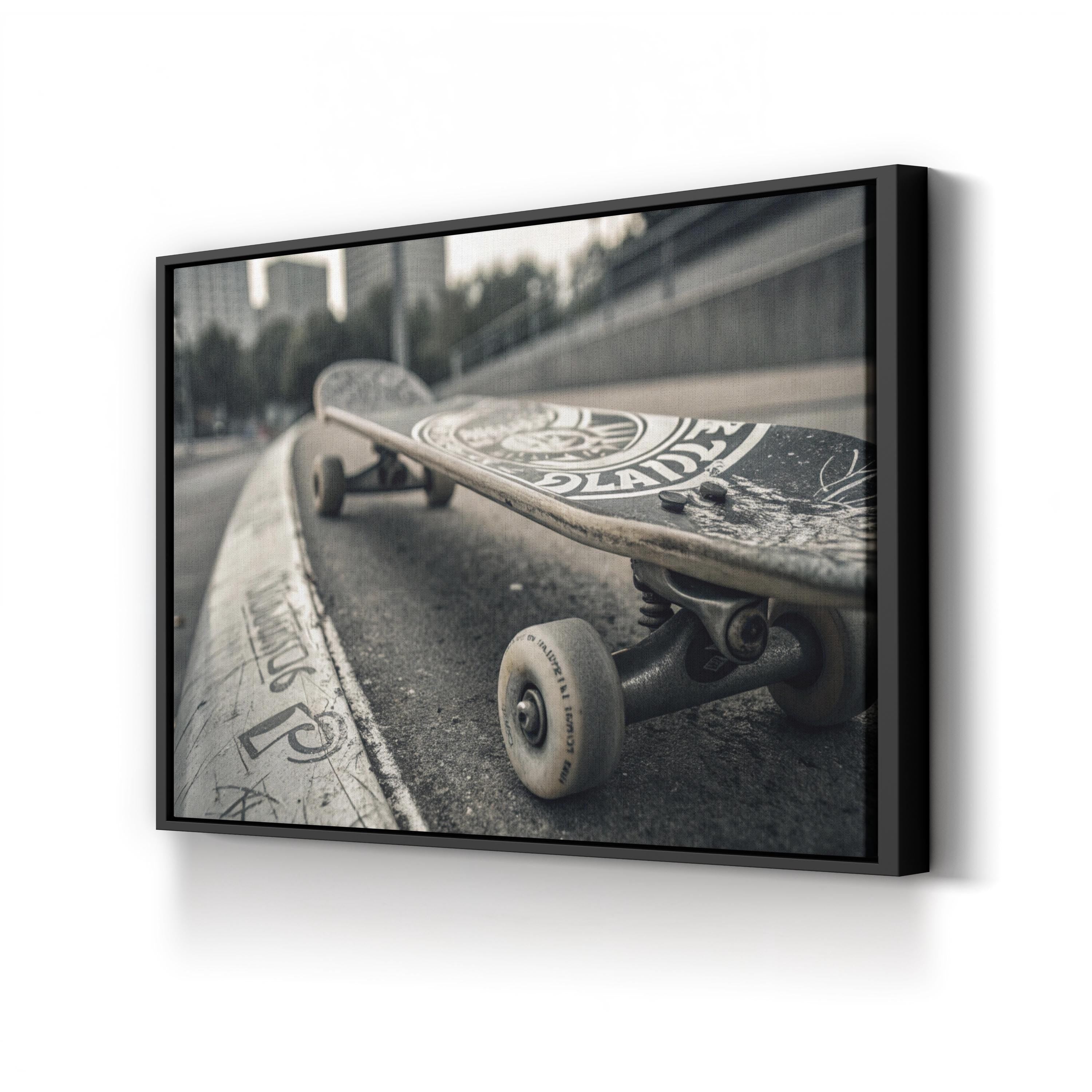 Skateboard Close-Up – Vintage Photography Wall Art | Urban Street Canvas Print