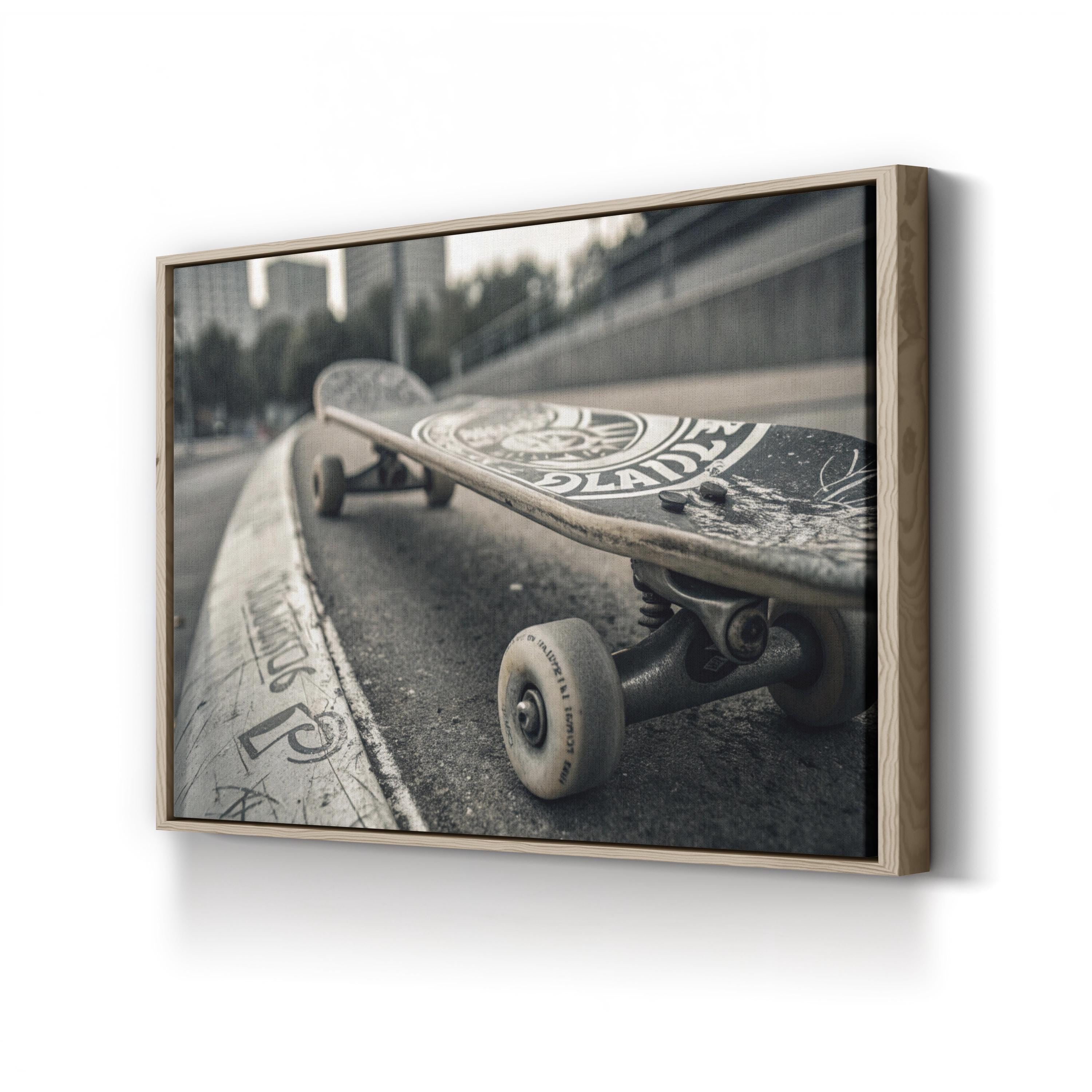 Skateboard Close-Up – Vintage Photography Wall Art | Urban Street Canvas Print