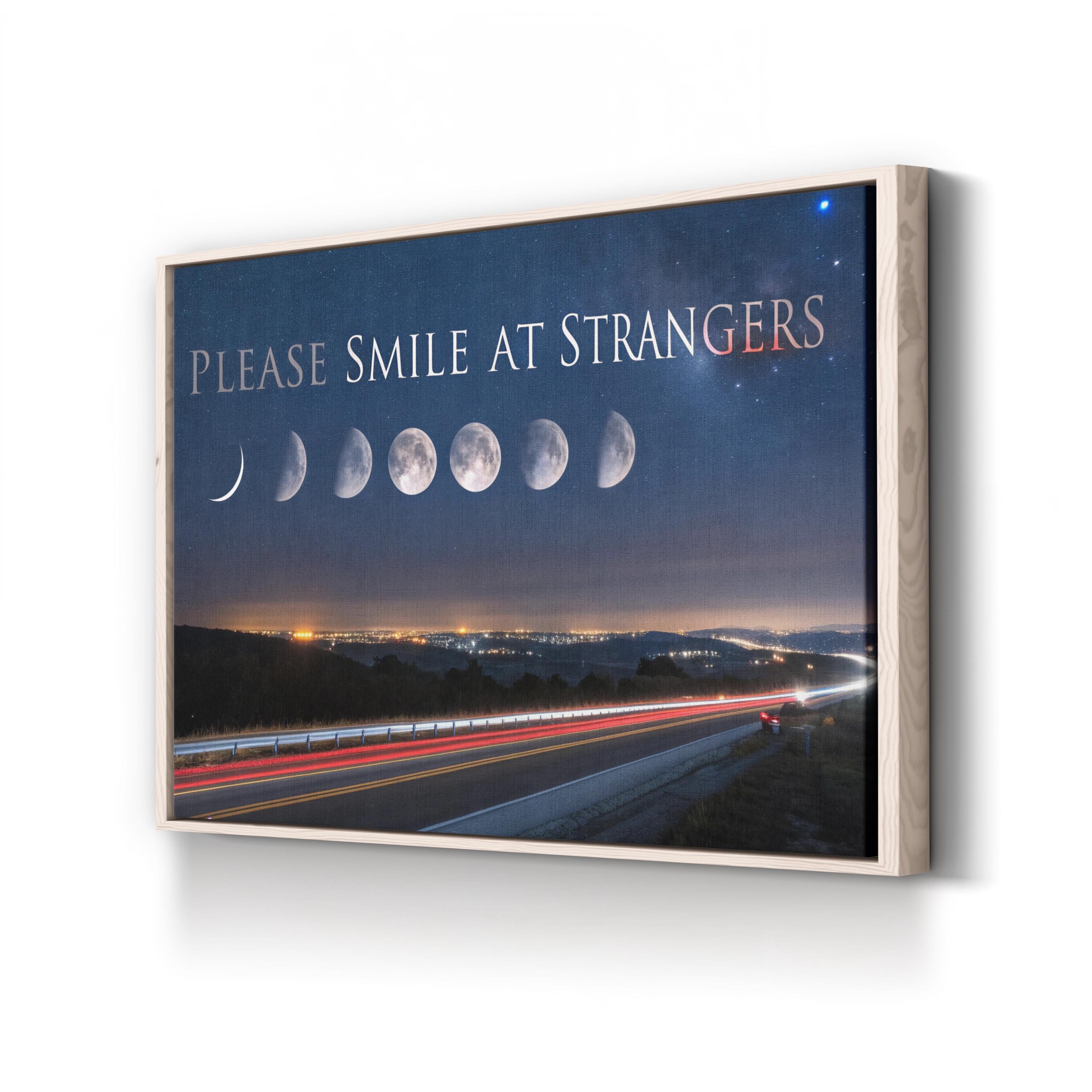Moon Phases Celestial Quote – Vintage Photography Wall Art | Twilight Canvas Print