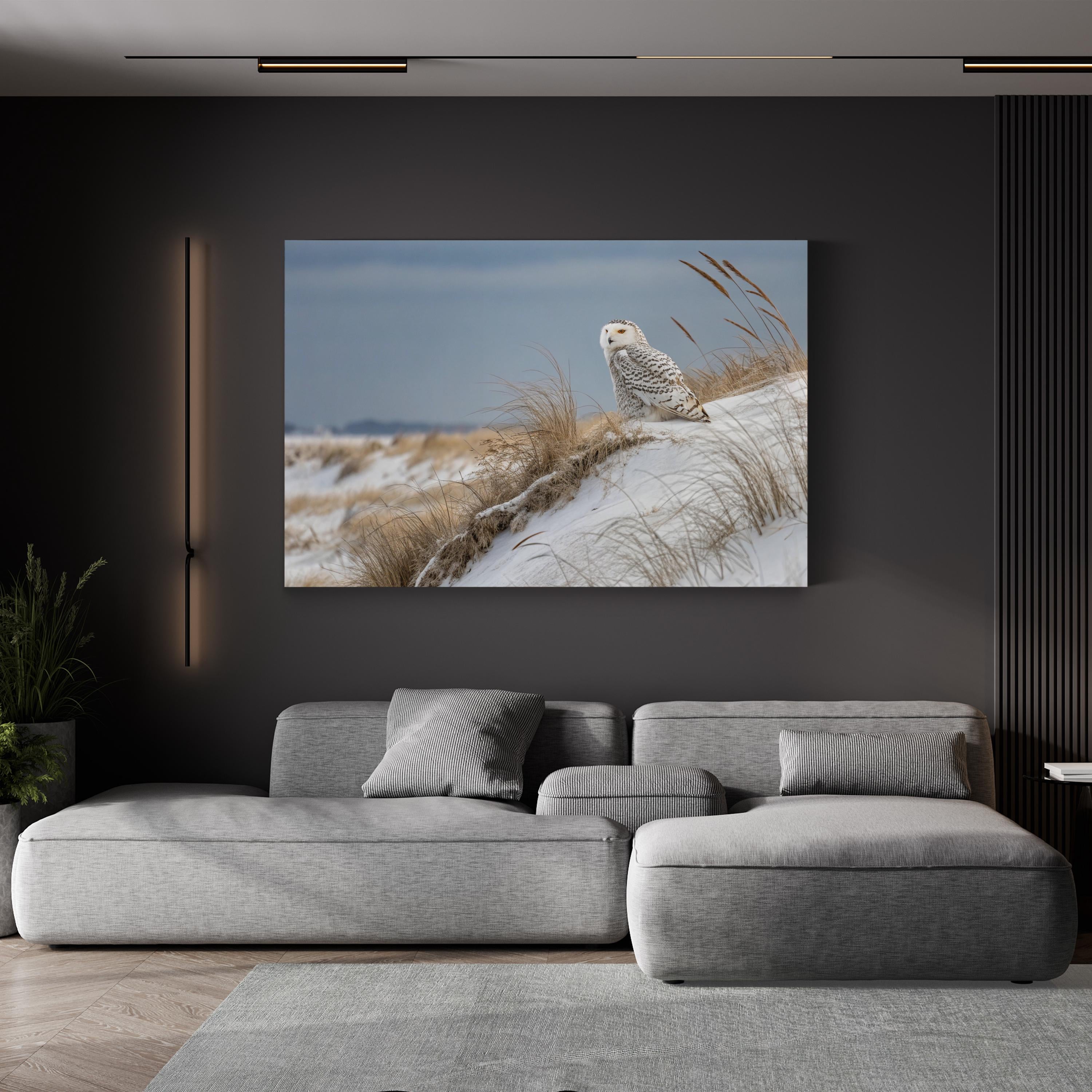 Snowy Owl Canvas – Framed Winter Wildlife Wall Art