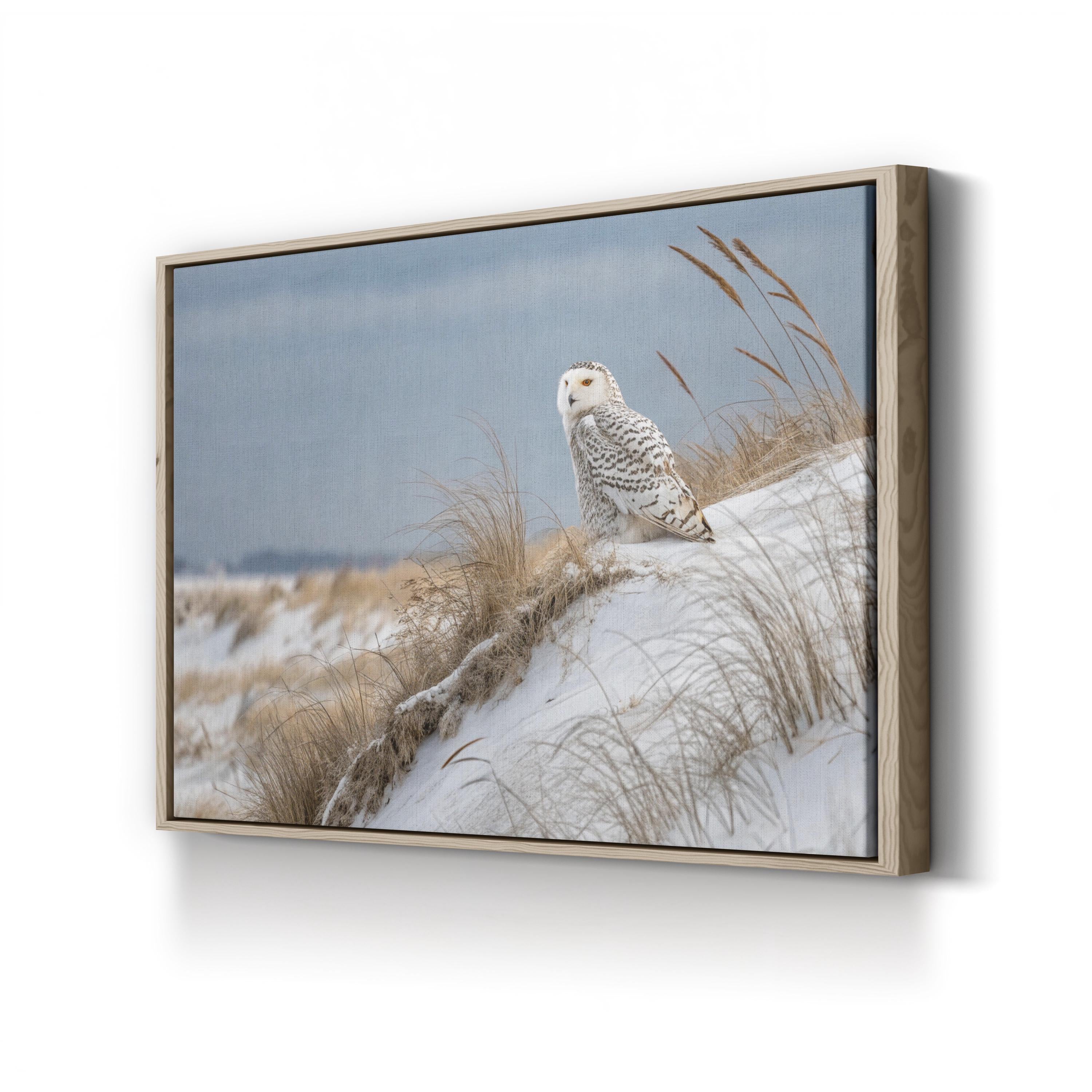 Snowy Owl Canvas – Framed Winter Wildlife Wall Art