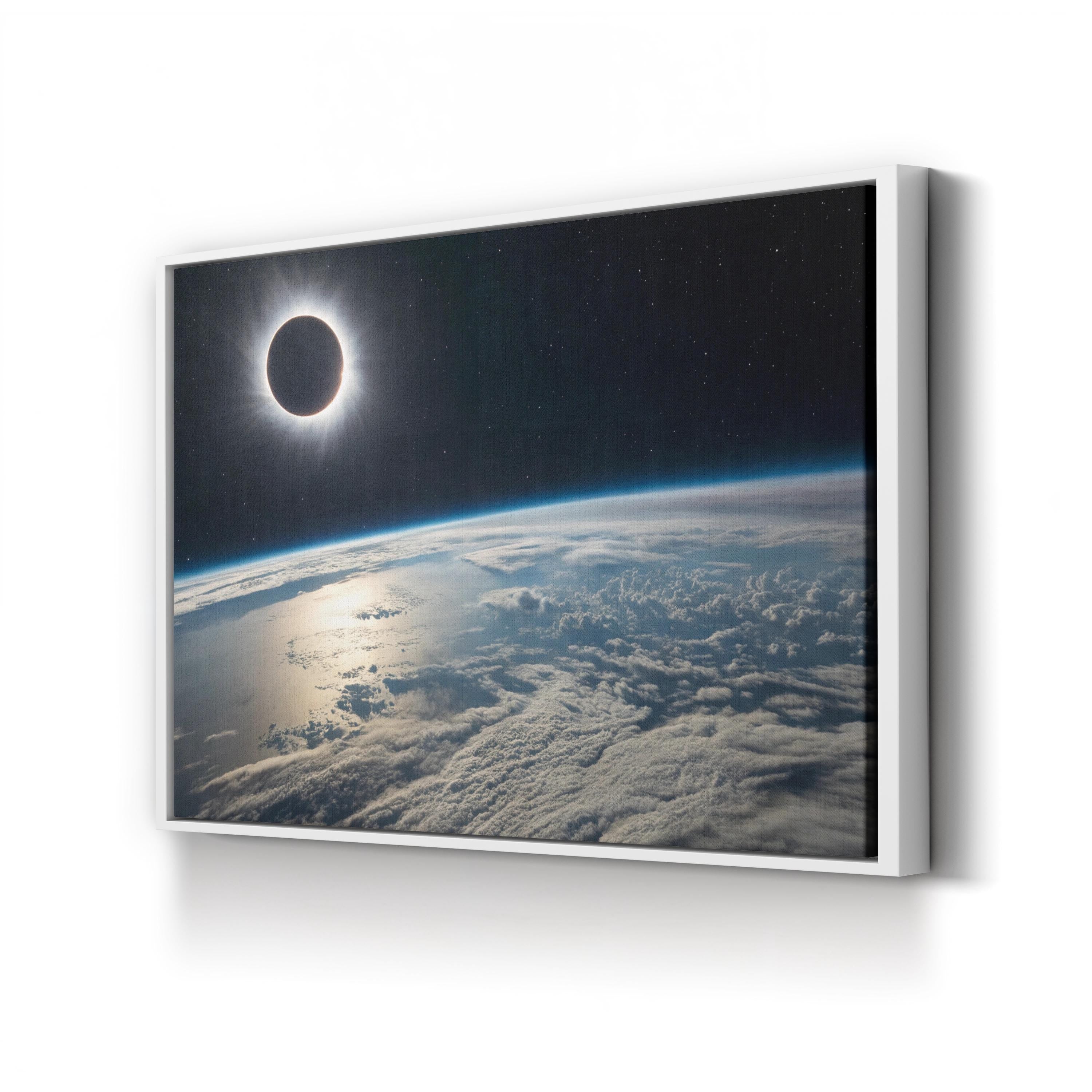 Solar Eclipse Cosmic – Period Illustration Wall Art | Space Astronomy Canvas Print