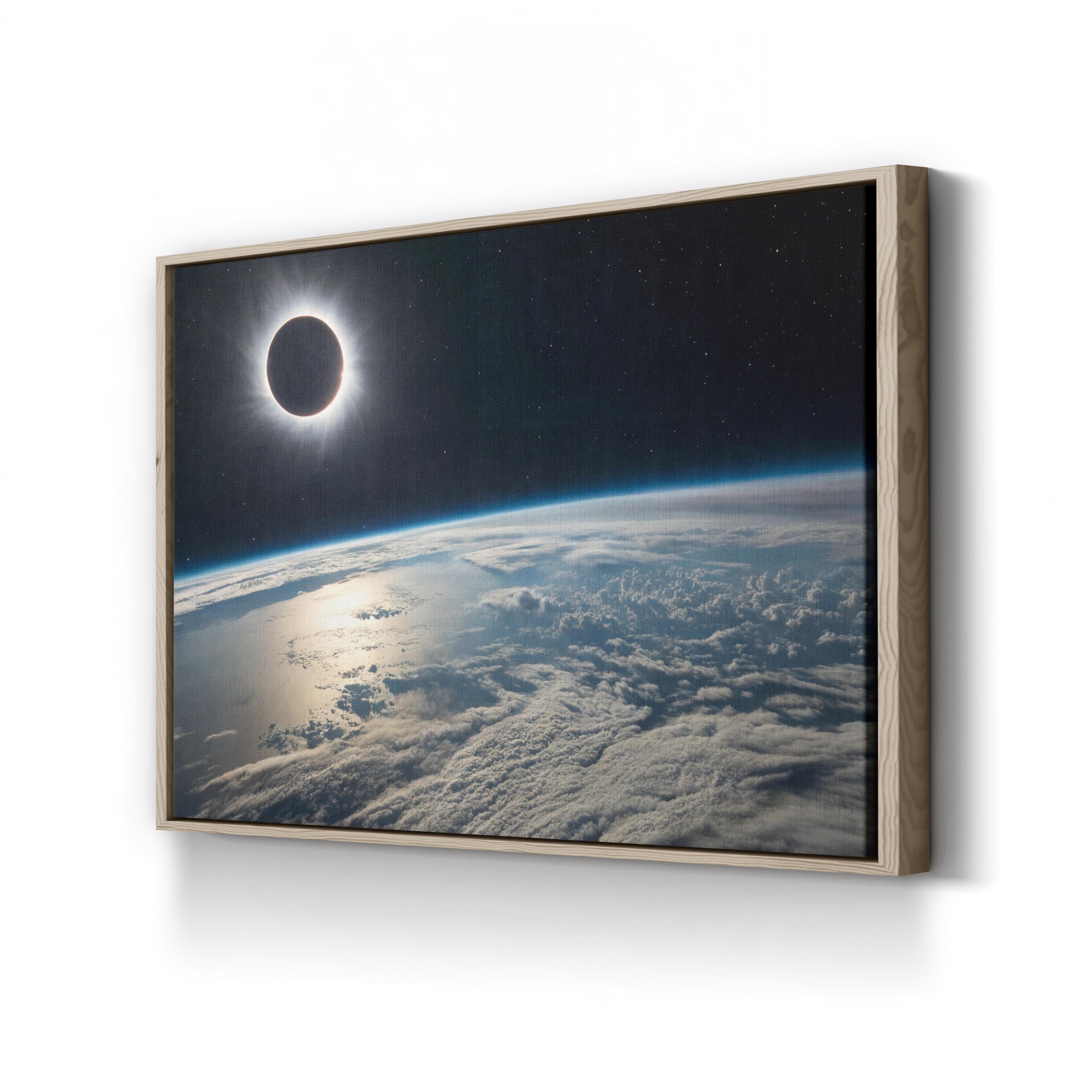 Solar Eclipse Cosmic – Period Illustration Wall Art | Space Astronomy Canvas Print