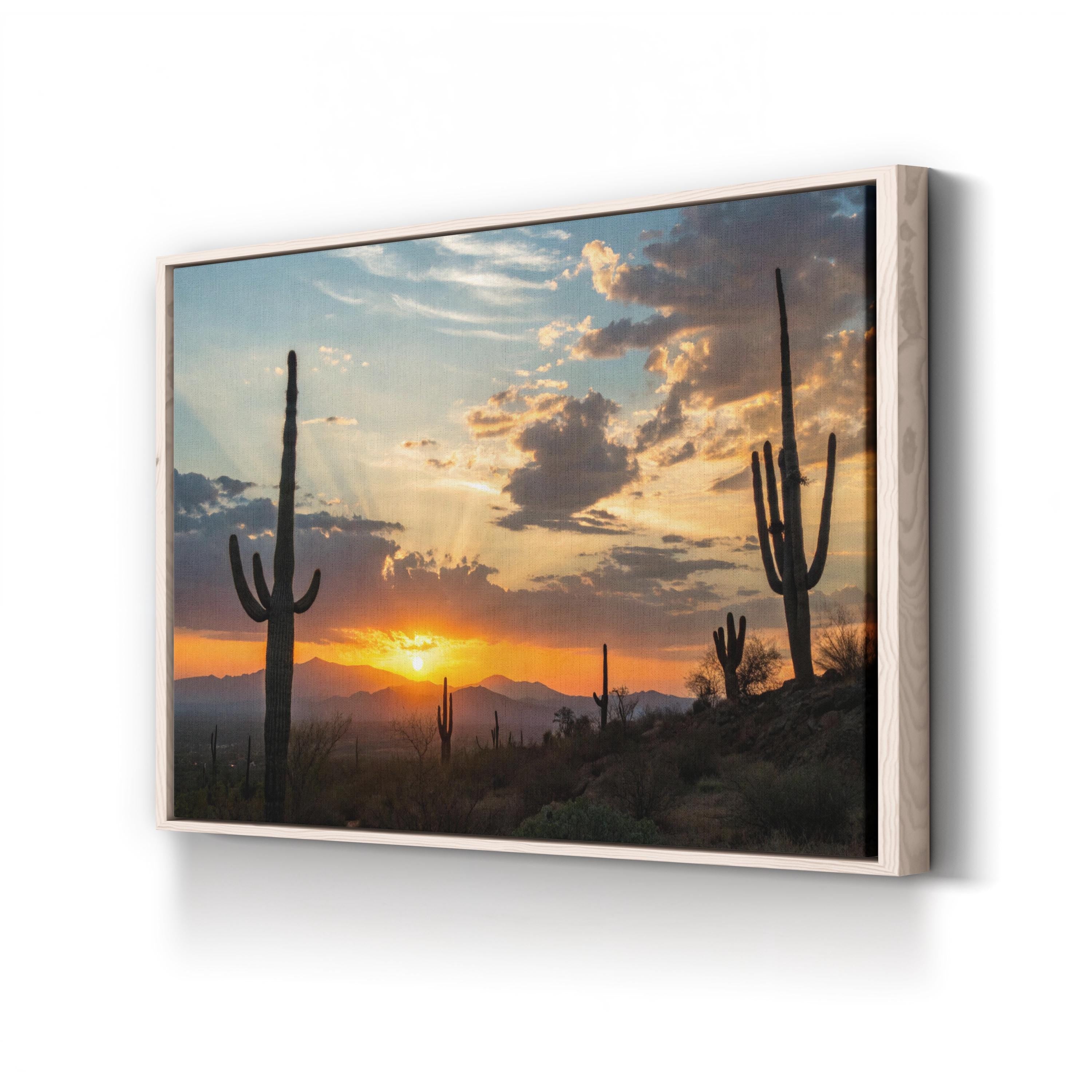 Sonoran Desert Sunset – Vintage Photography Wall Art | Southwestern Canvas Print