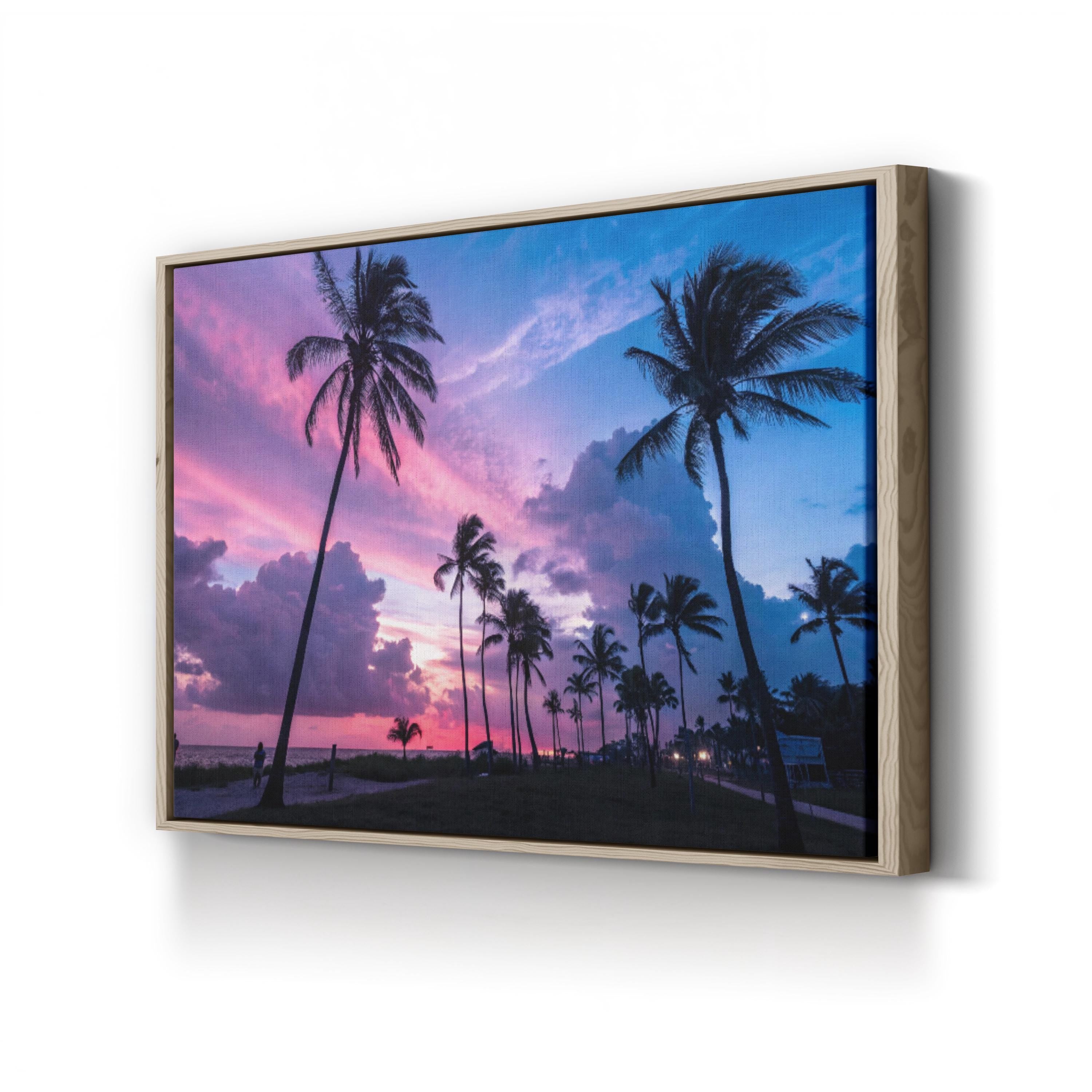 South Beach Sunset – Vintage Photography Wall Art | Coastal Ocean Canvas Print