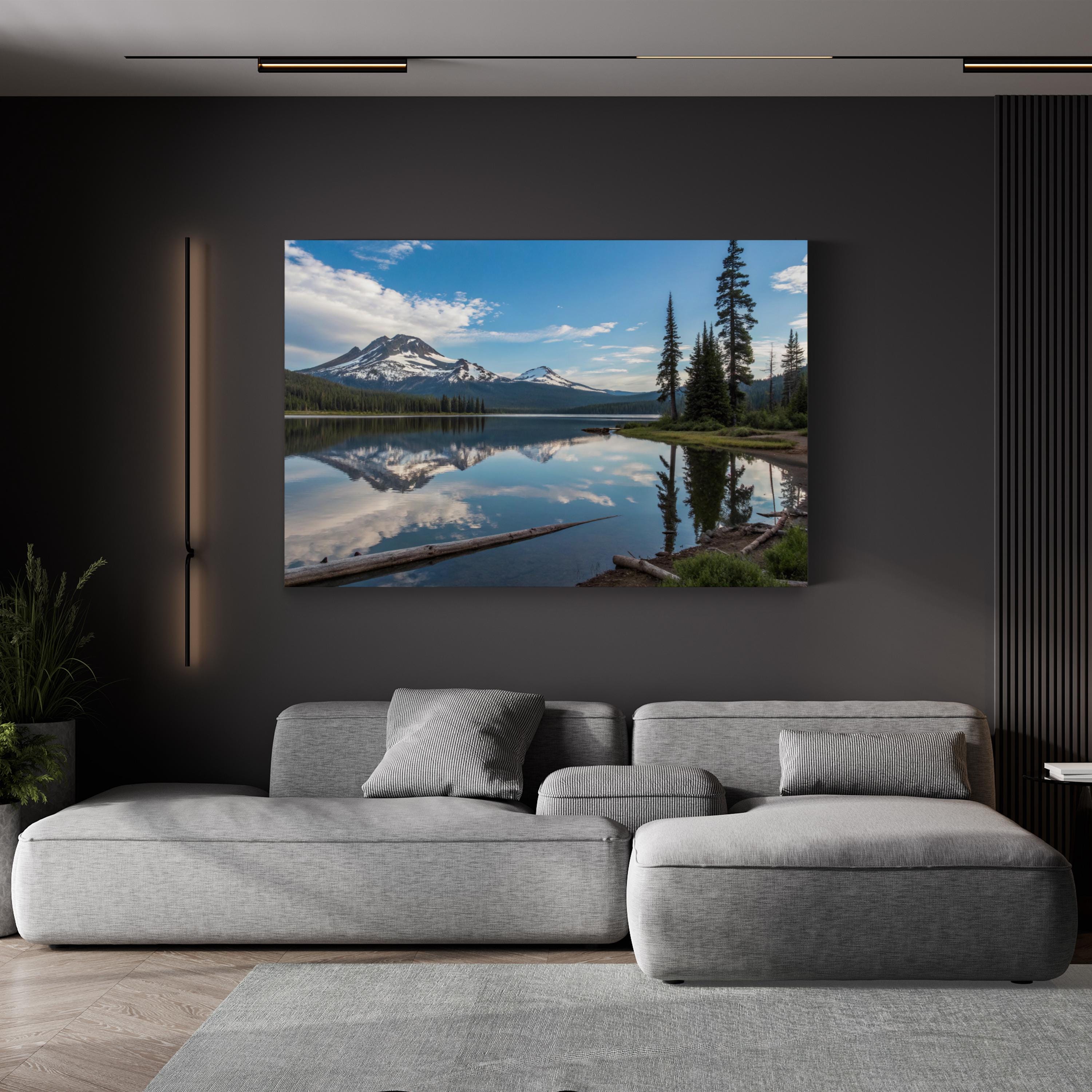 Sparks Lake, Deschutes National Forest, Oregon Canvas Art: Cascade Mountains Alpine Lake Landscape