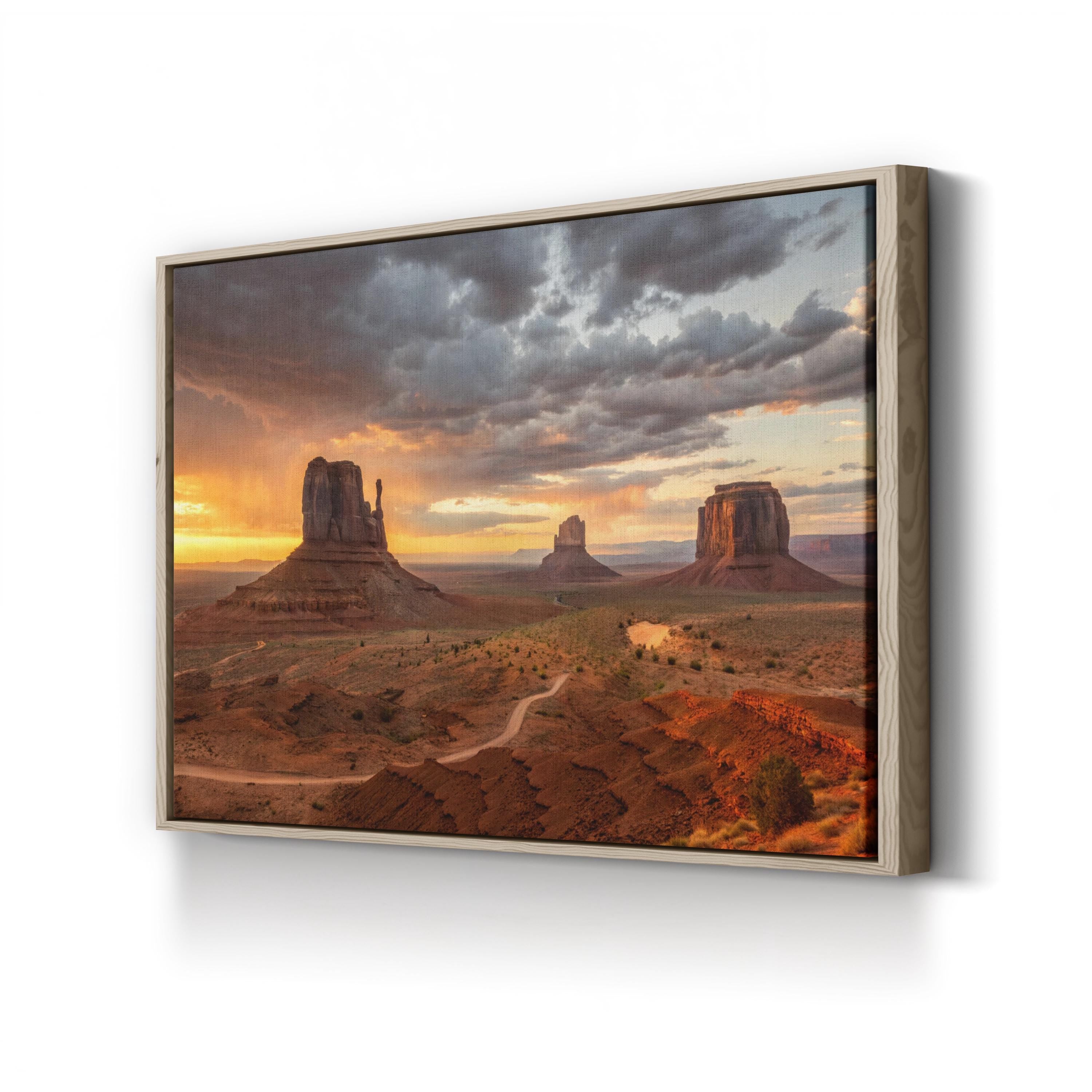 Monument Valley Sunrise – Vintage Photography Wall Art | Desert Landscape Canvas Print