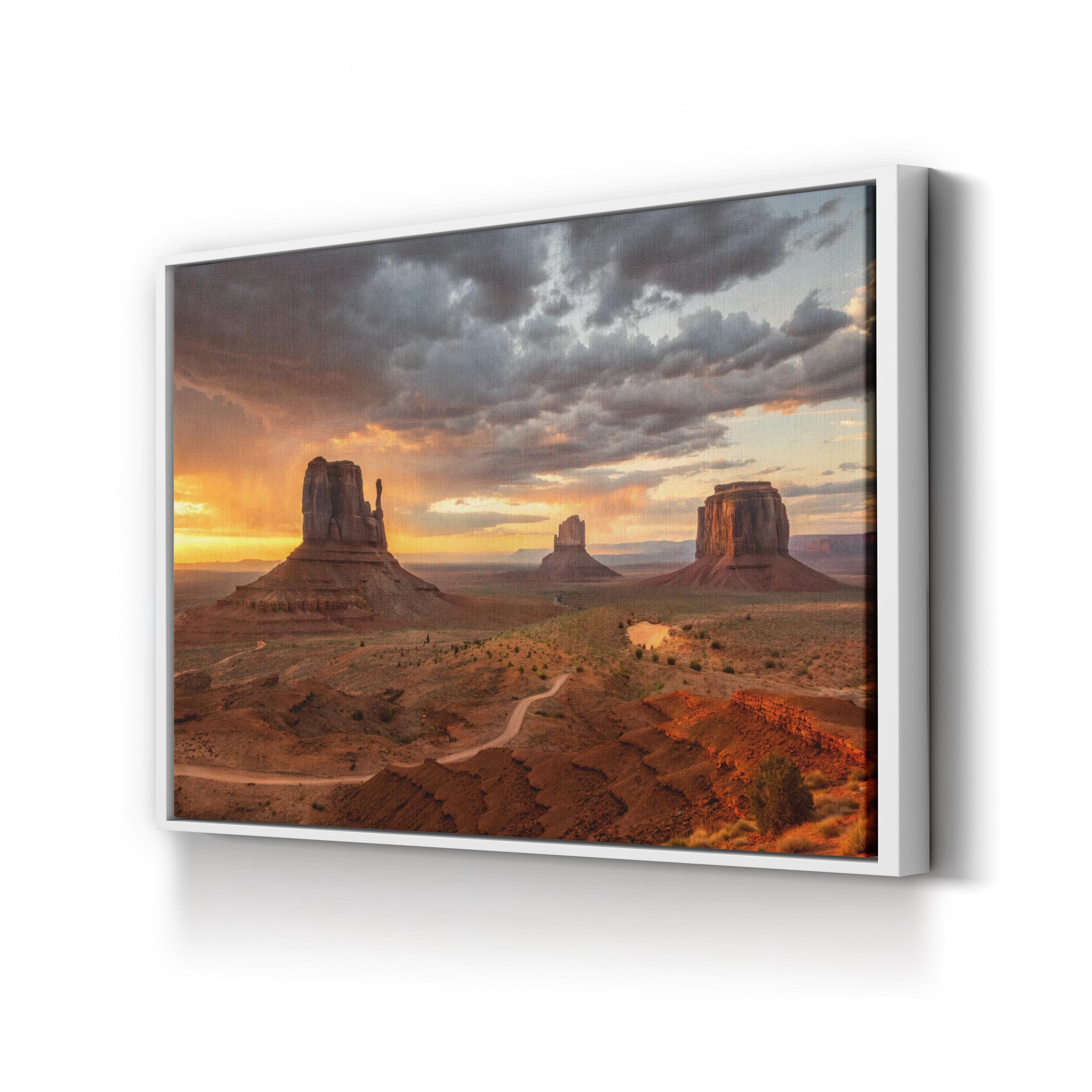 Monument Valley Sunrise – Vintage Photography Wall Art | Desert Landscape Canvas Print
