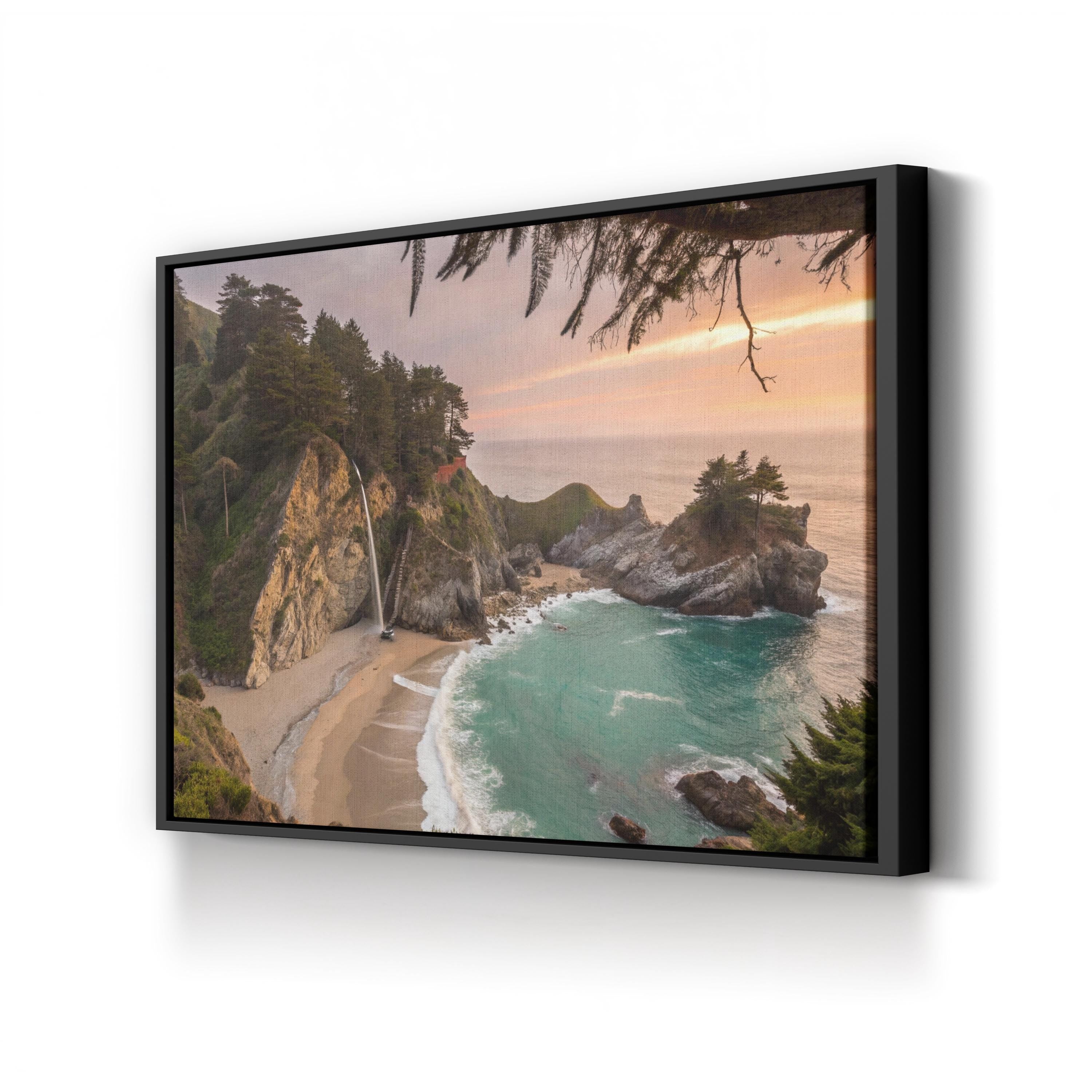 California Beach Sunset – Vintage Photography Wall Art | Coastal Ocean Canvas Print