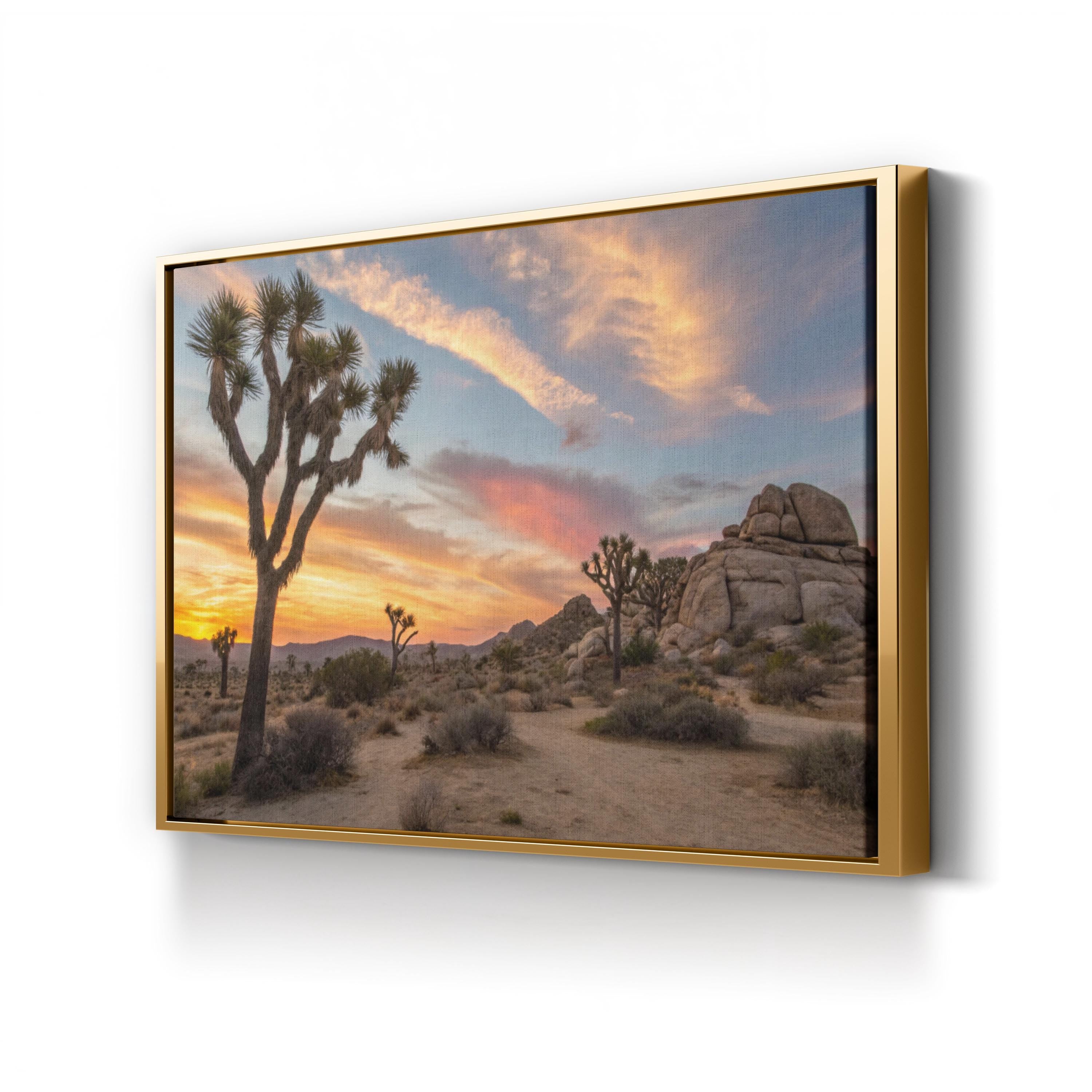 Joshua Tree Desert Sunset – Vintage Photography Wall Art | Landscape Canvas Print
