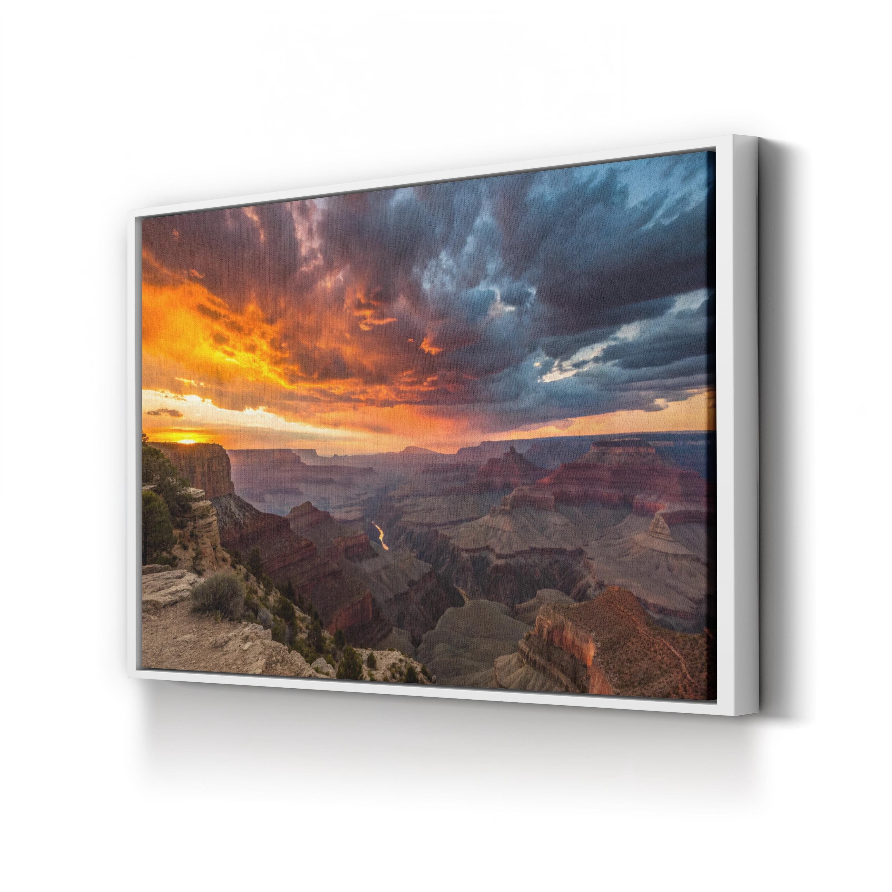 Grand Canyon Lipan Point Sunset – Vintage Photography Wall Art | Landscape Canvas Print