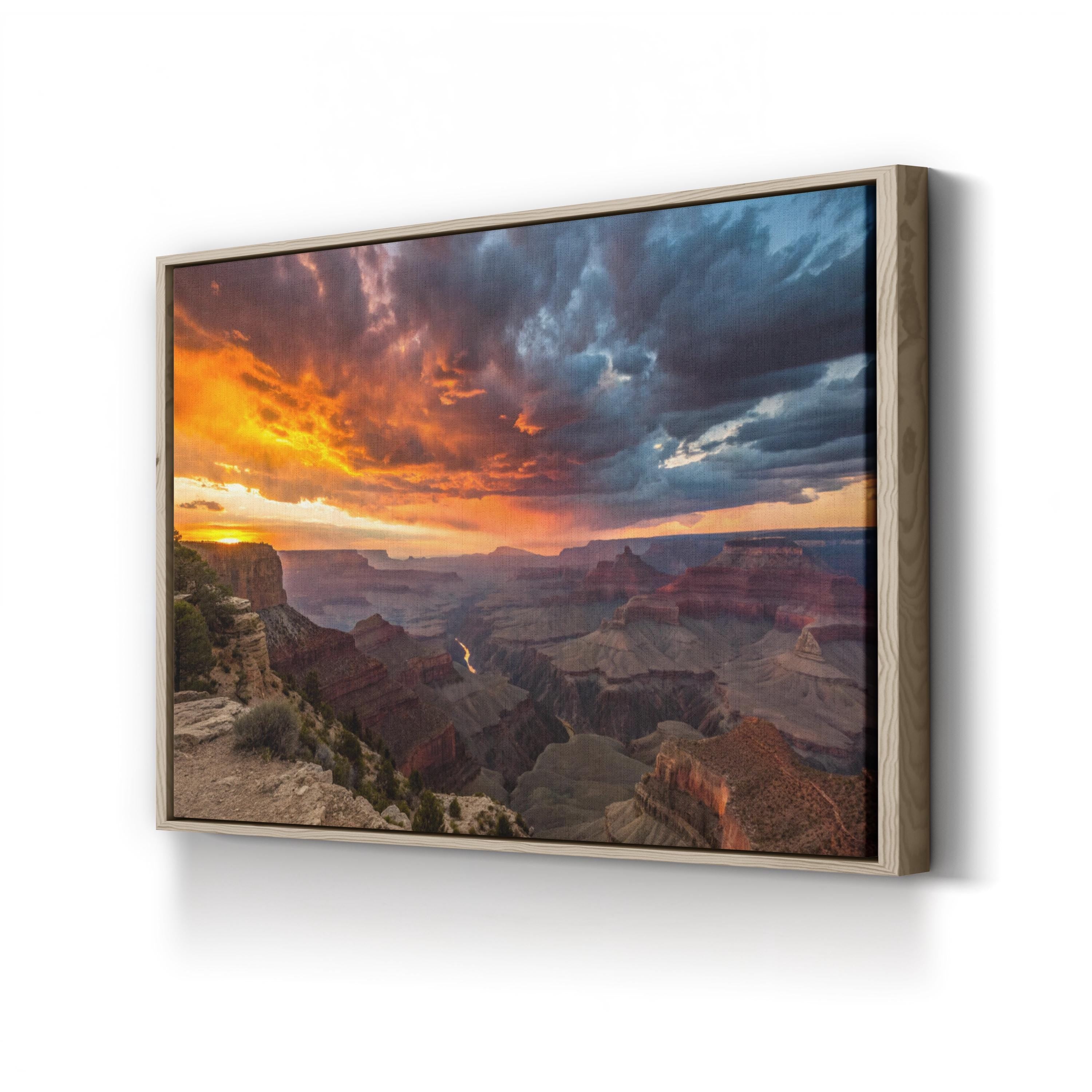 Grand Canyon Lipan Point Sunset – Vintage Photography Wall Art | Landscape Canvas Print