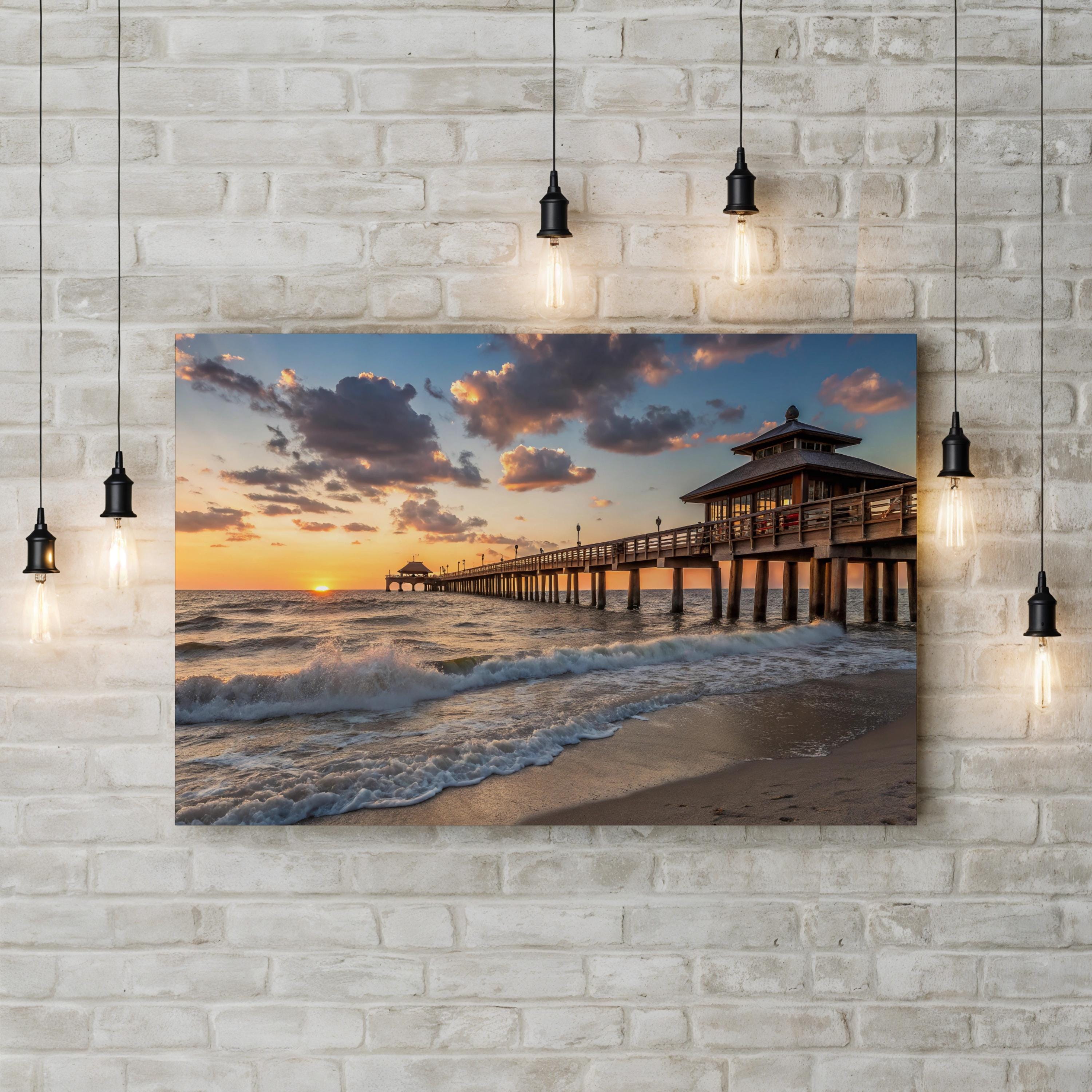 Huntington Beach Pier Sunset at Huntington Beach, California photography