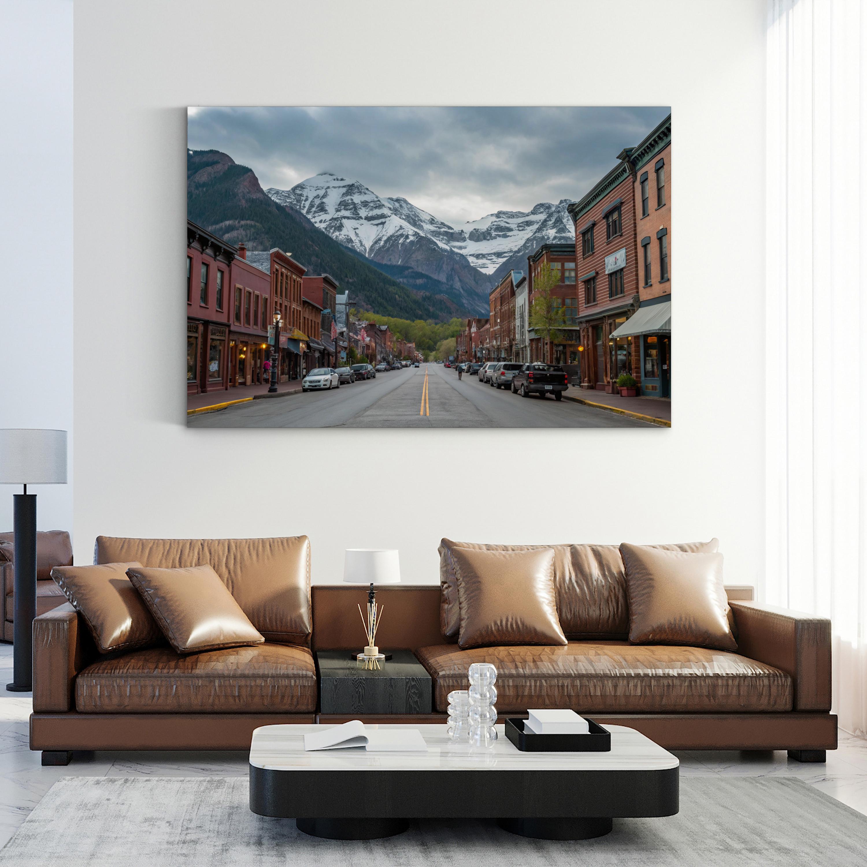 Telluride Colorado Mountain Town – Vintage Photography Wall Art | Snowy Landscape Canvas Print